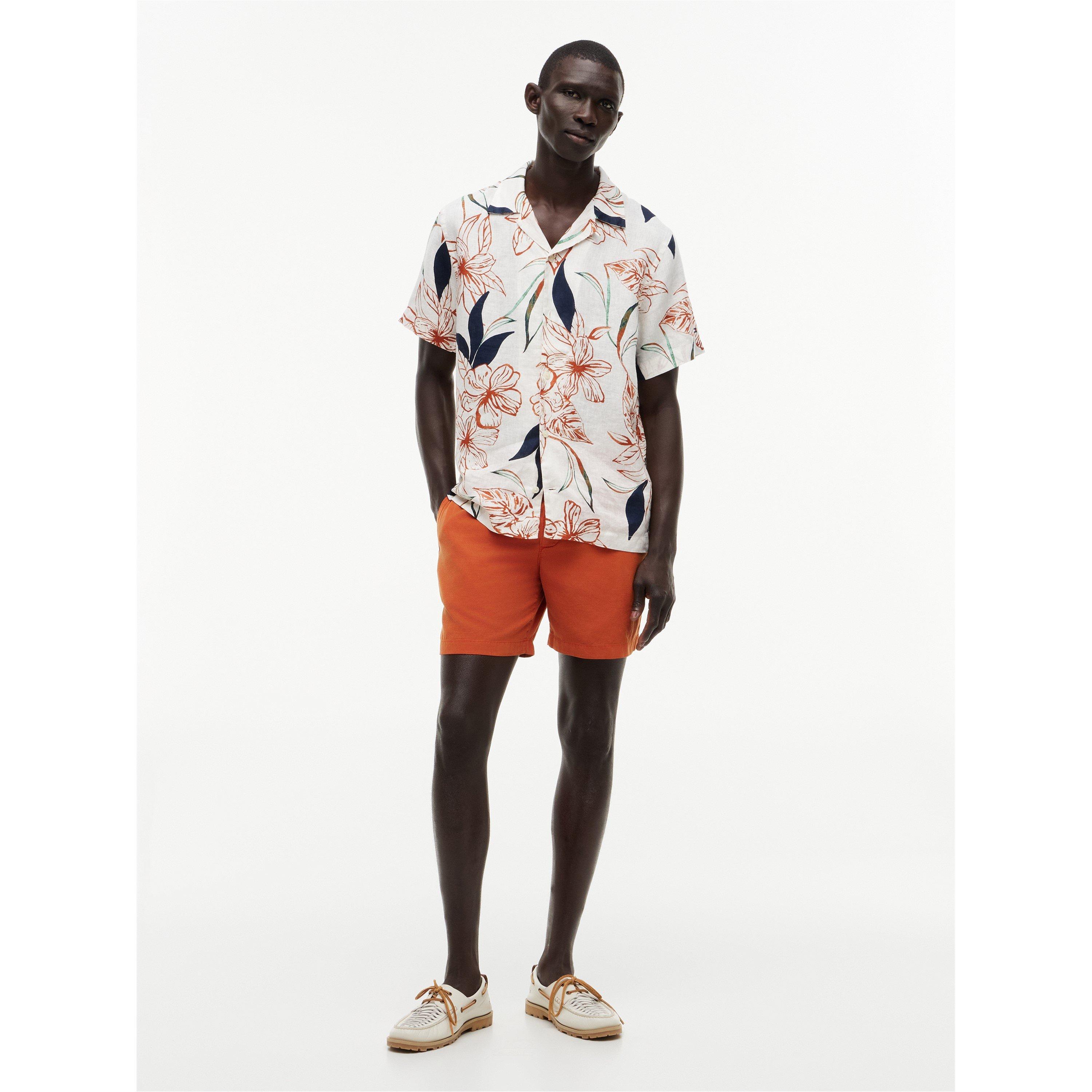 Ivory Petal/AOP - Tommy Hilfiger - Men's Patterned Short Sleeve Shirt - 2