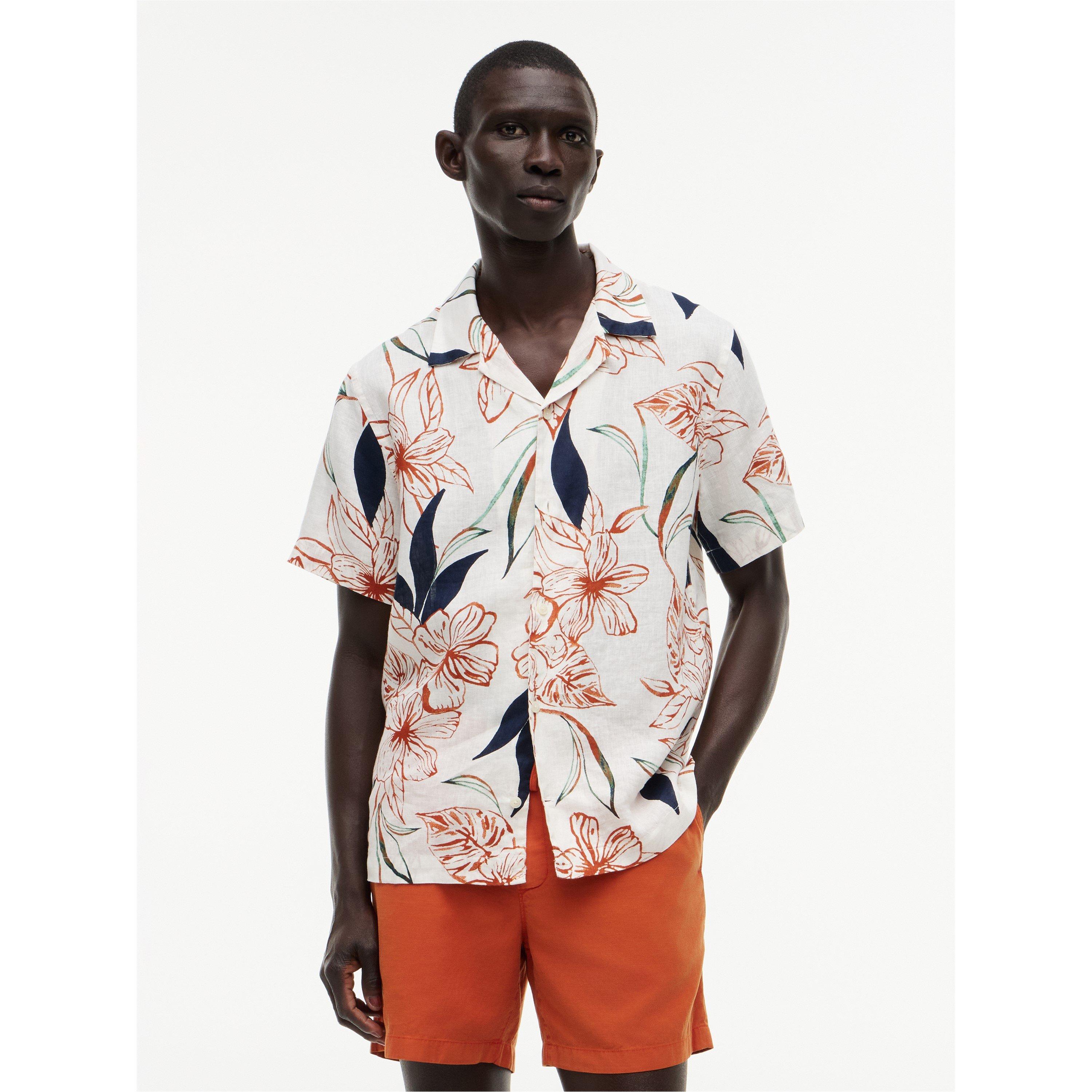 Ivory Petal/AOP - Tommy Hilfiger - Men's Patterned Short Sleeve Shirt - 3