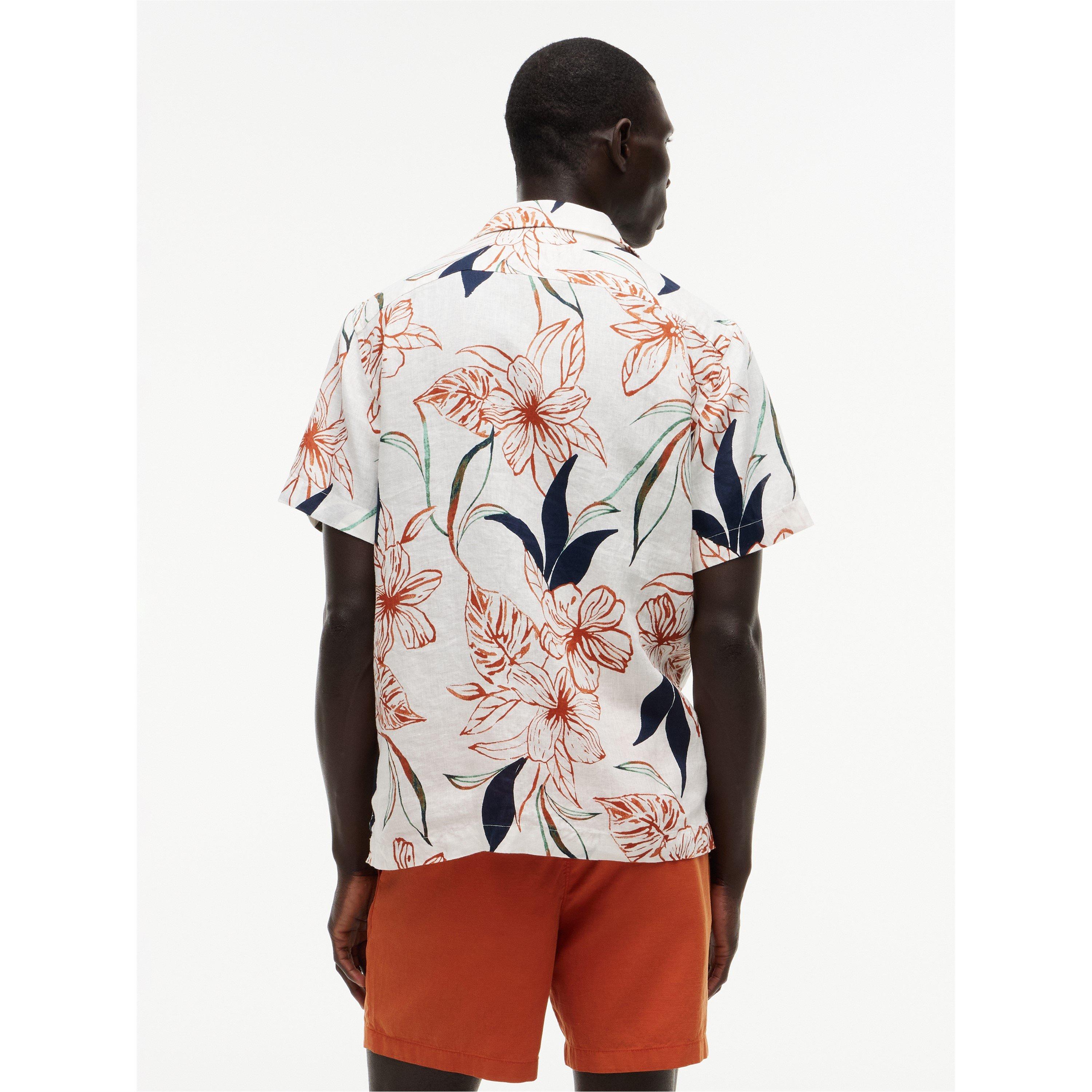 Ivory Petal/AOP - Tommy Hilfiger - Men's Patterned Short Sleeve Shirt - 5