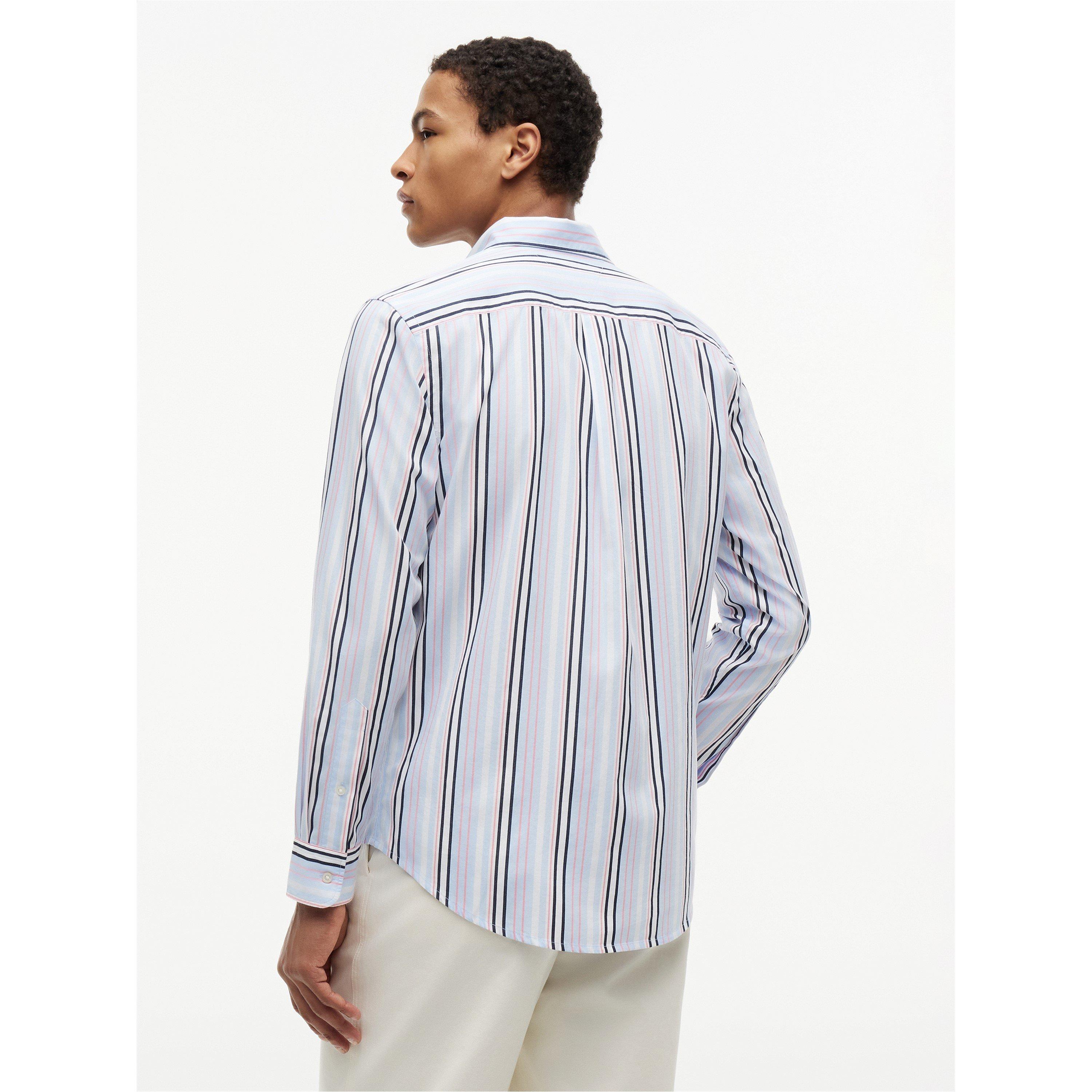 Doll Pink - Tommy Hilfiger - Men's Long Sleeve Patterned Shirt - 5