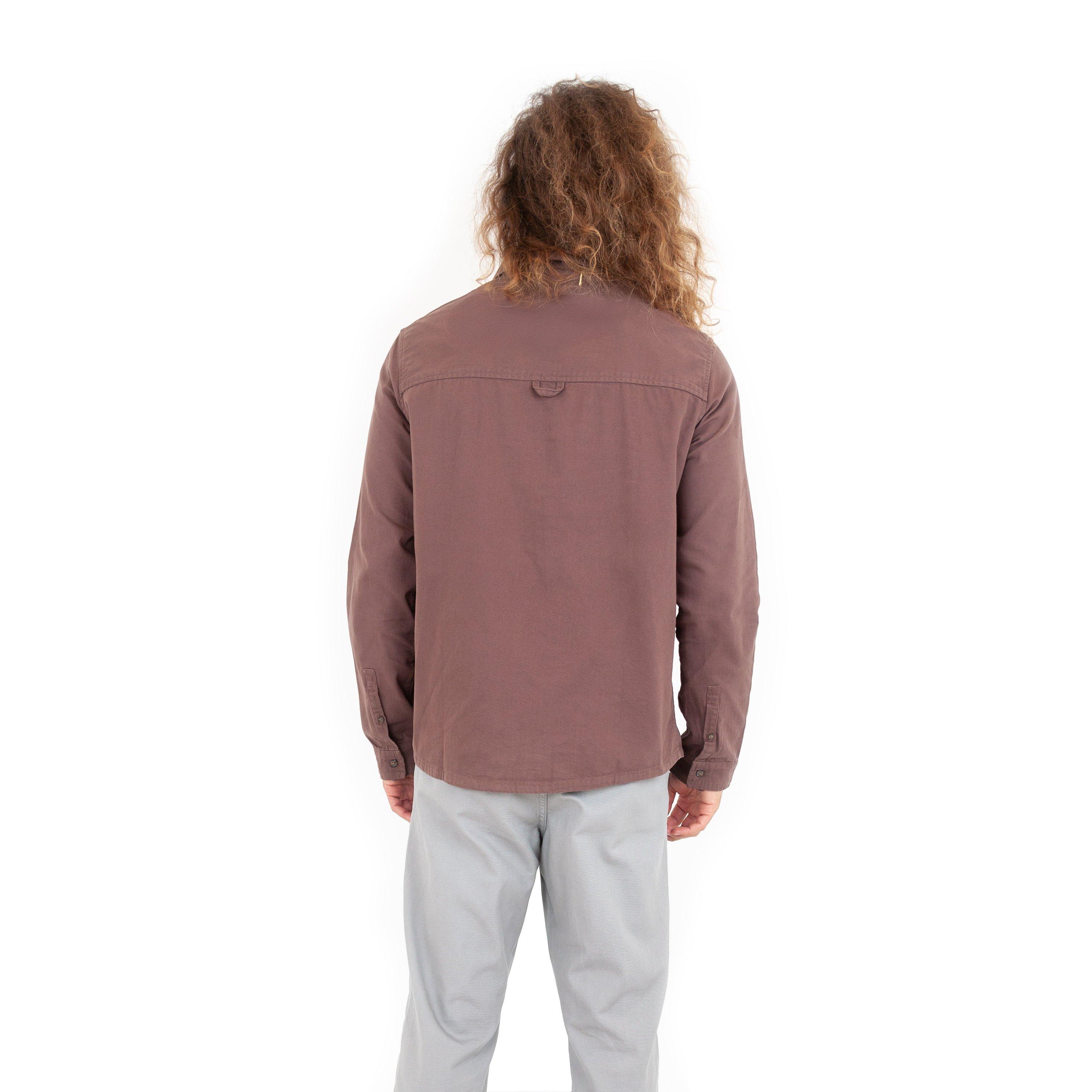 Faded Mauve - Roamers and Seekers - Men's Plaskett Long Sleeve Plain Shirt - 4