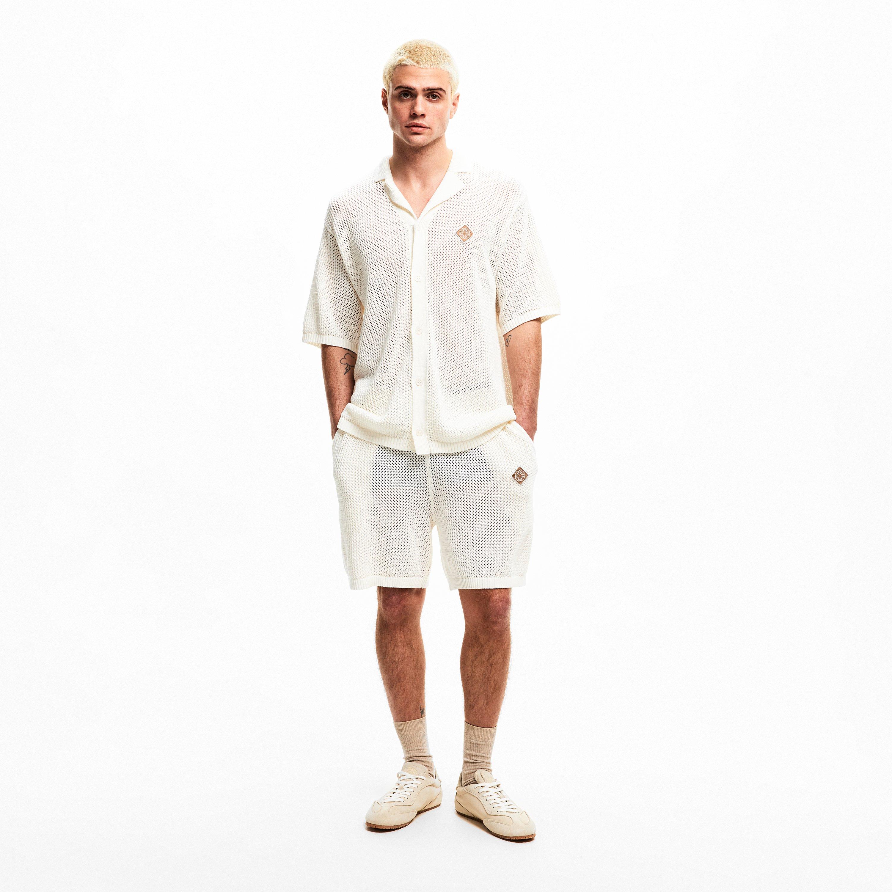 White - BELIER - Men's Short Sleeve Plain Shirt - 6