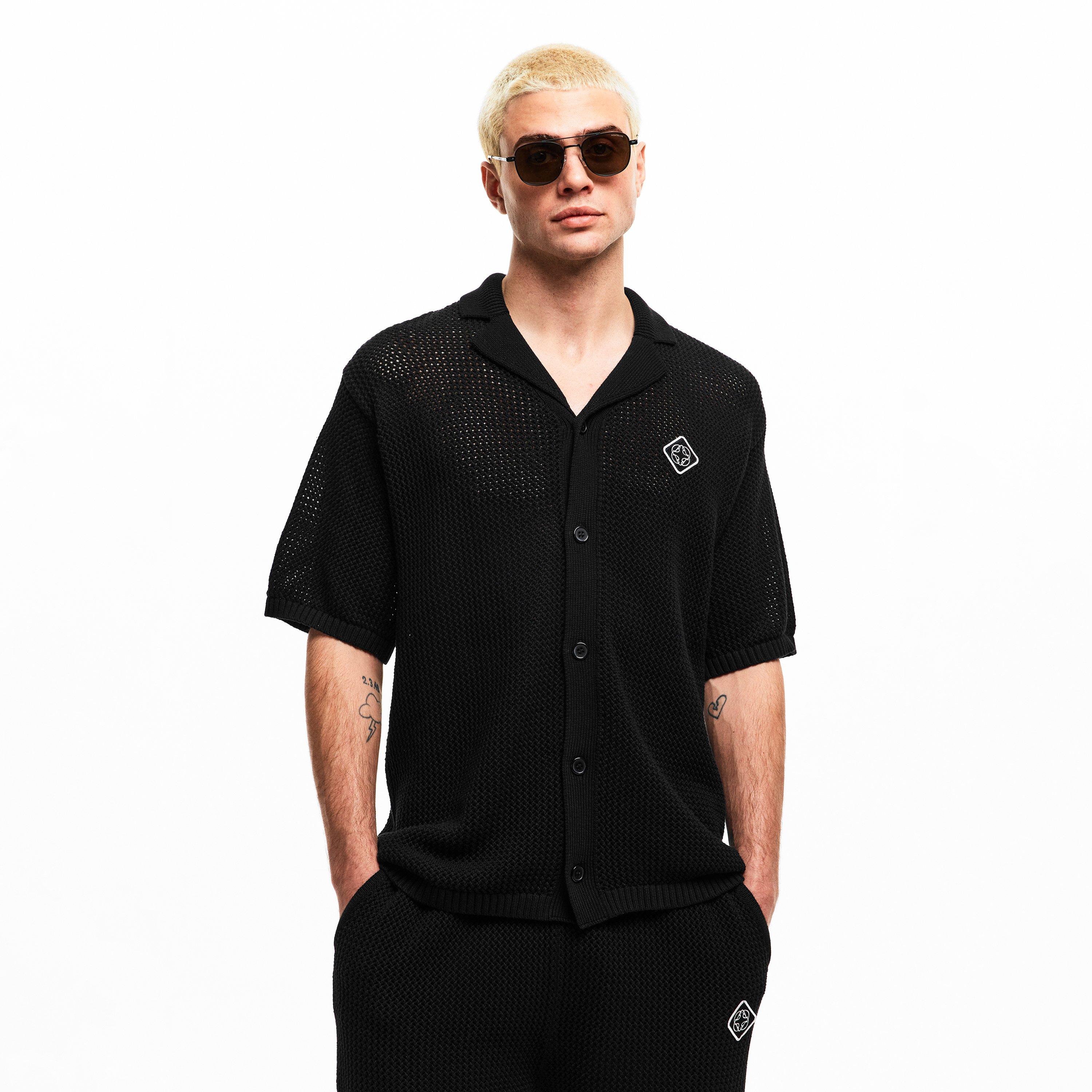 Black - BELIER - BELIER Crochet Shirt Sn63 - 3