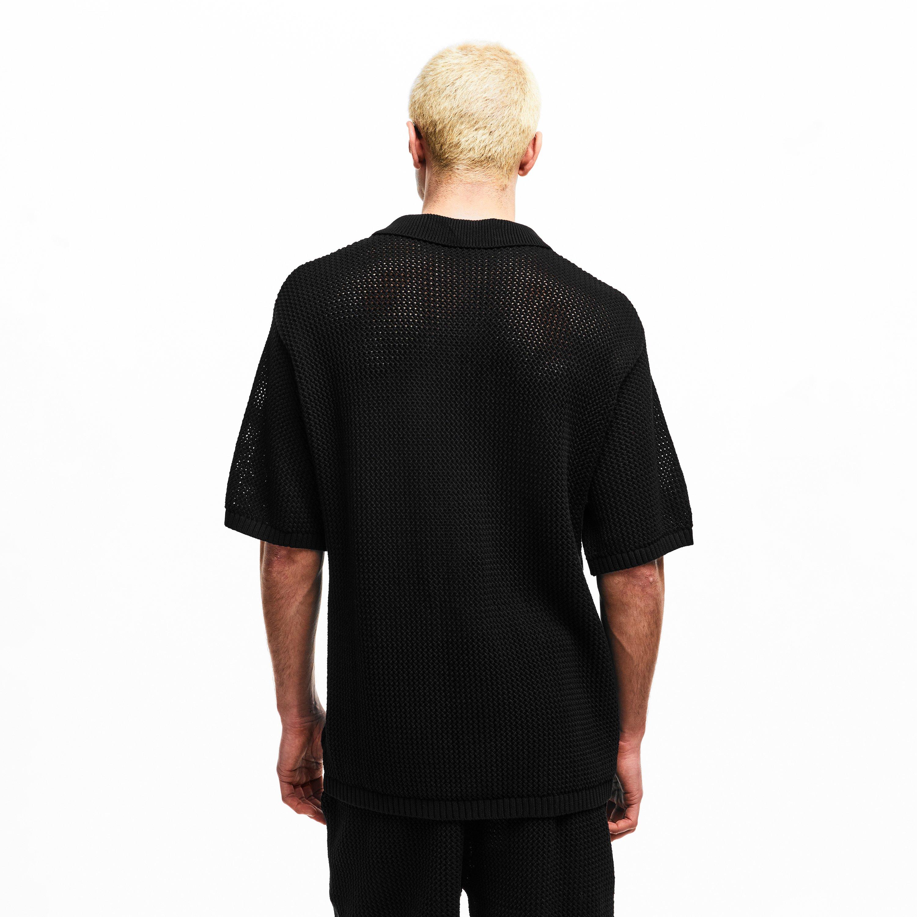 Black - BELIER - BELIER Crochet Shirt Sn63 - 4