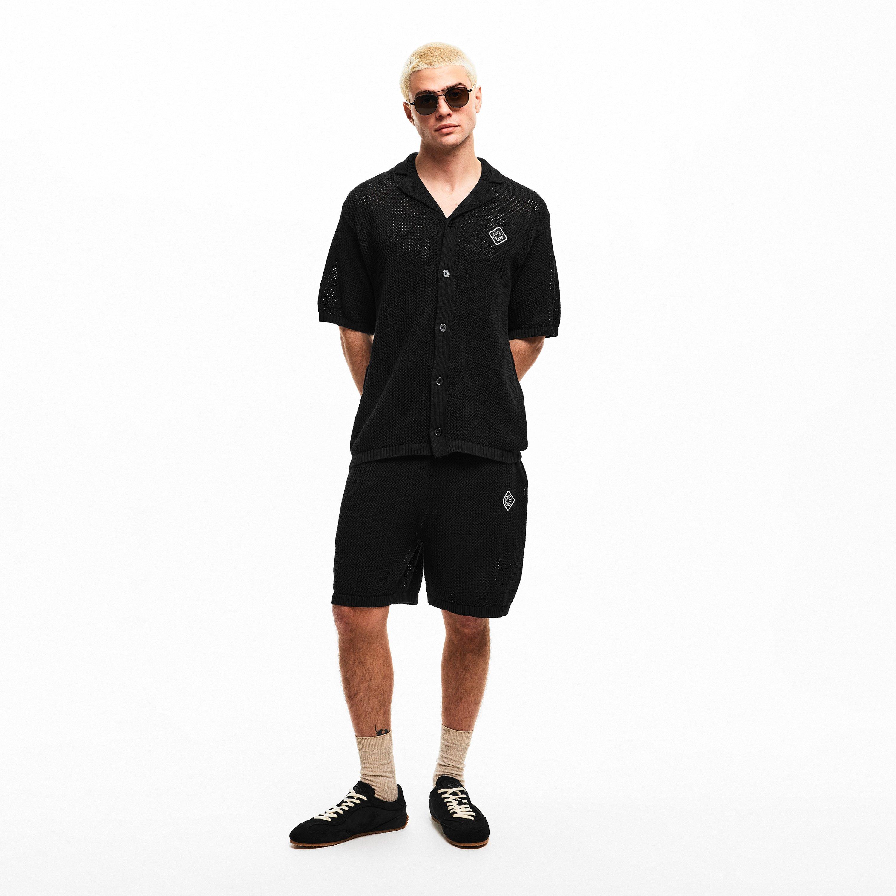 Black - BELIER - BELIER Crochet Shirt Sn63 - 6