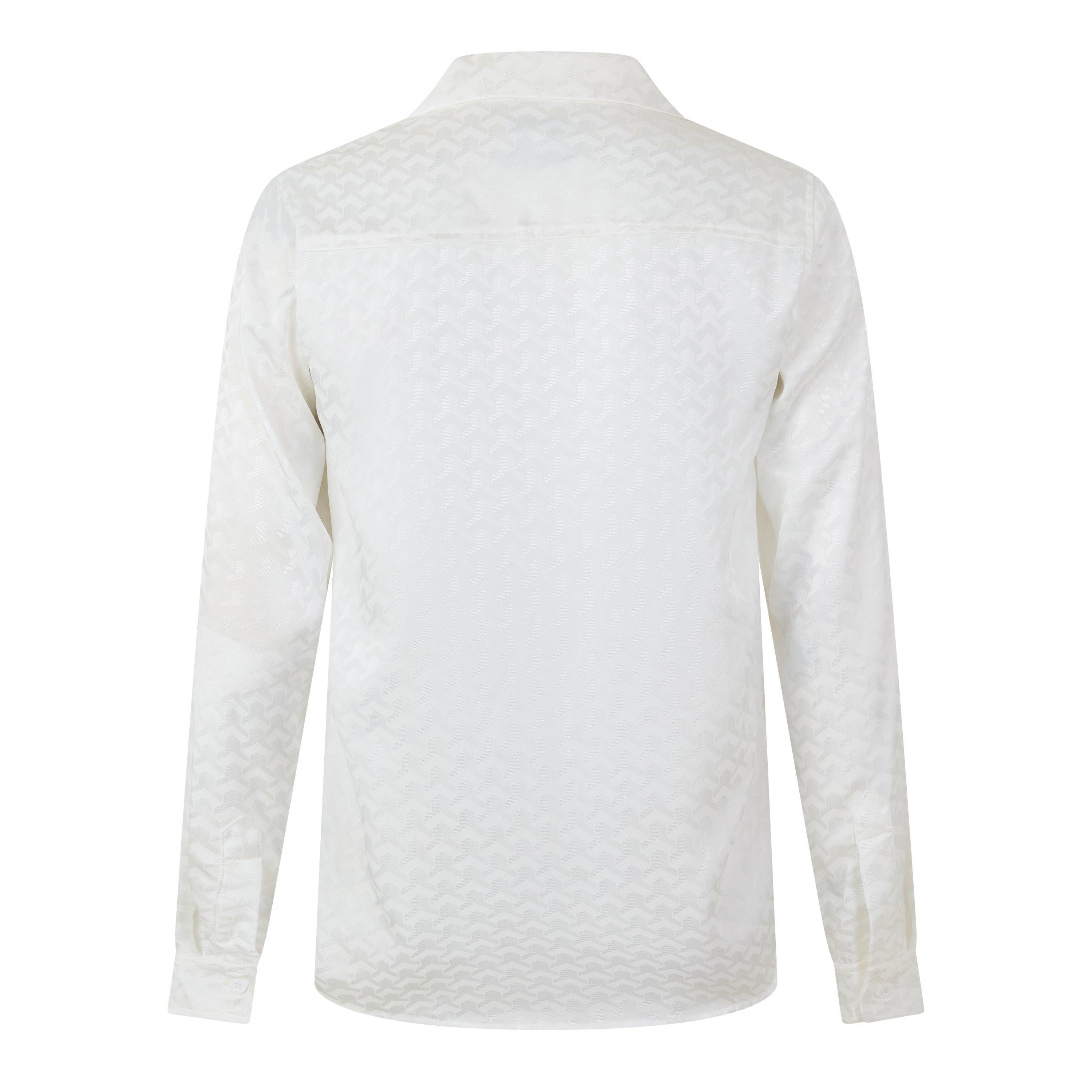 Jacquard White - BELIER - Men's Long Sleeve Patterned Shirt - 2