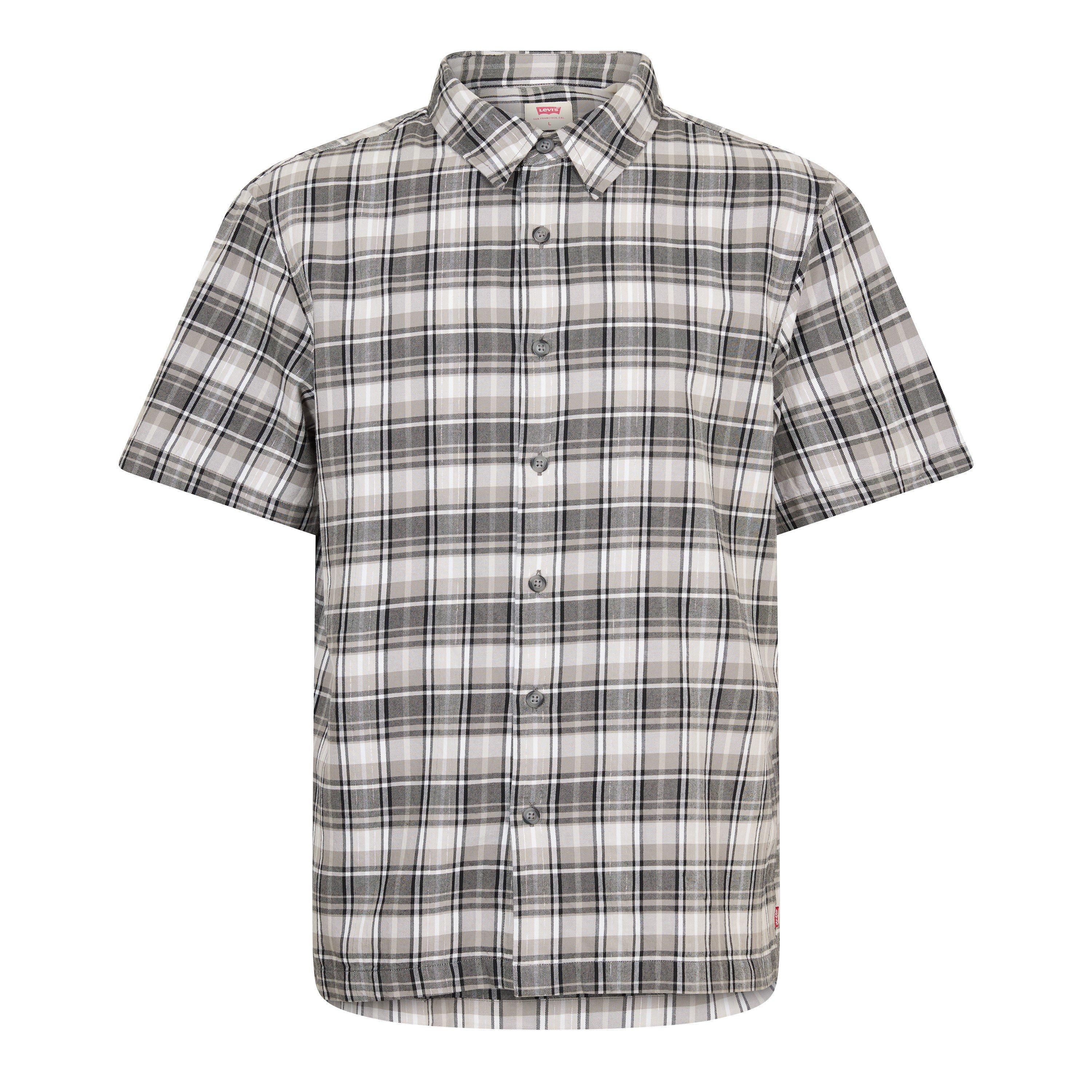Luke Blk Plaid - Levis - Men's Luru Bxy Patterned Short Sleeve Shirt - 1