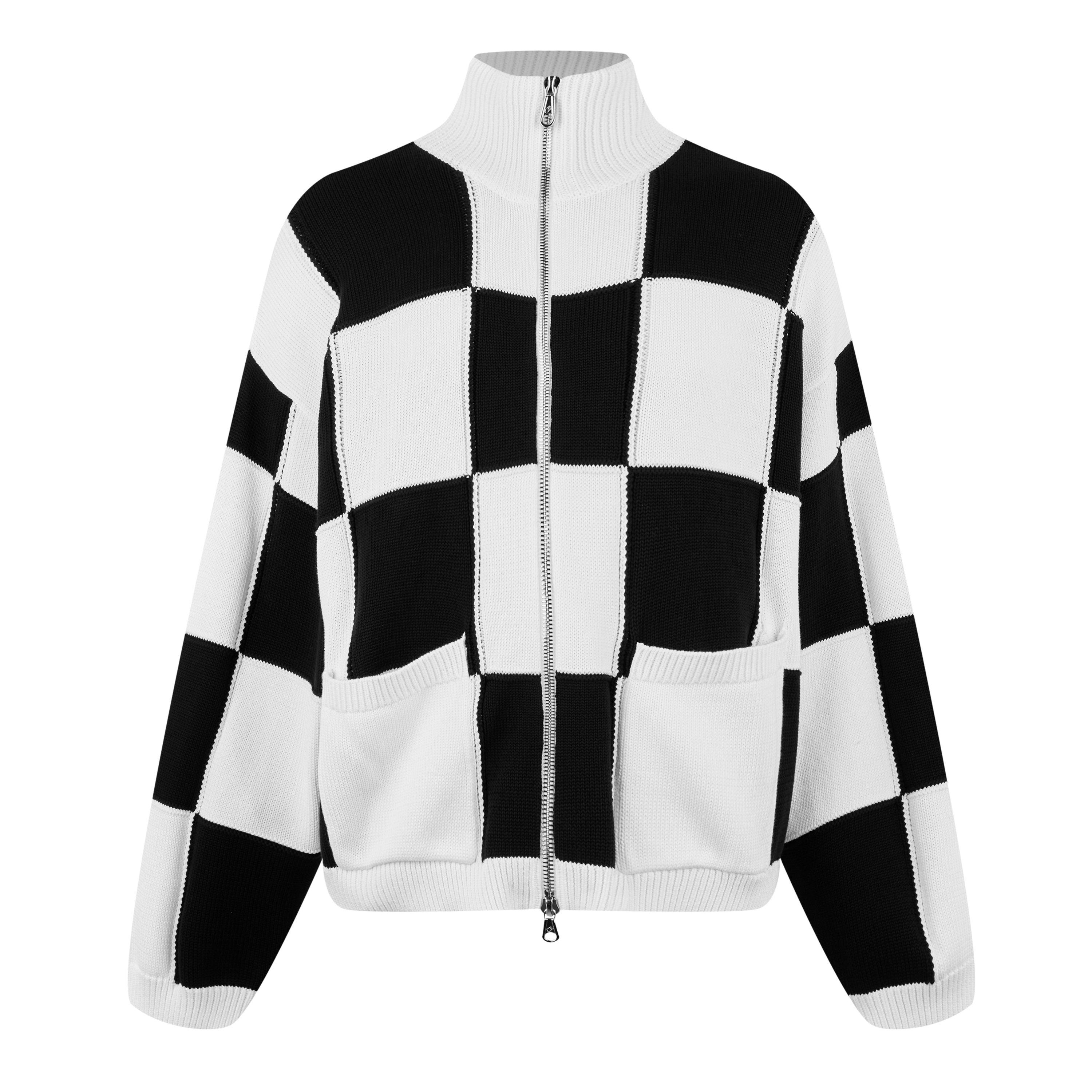 Black/White - Cole Buxton - Check Track Jacket - 5