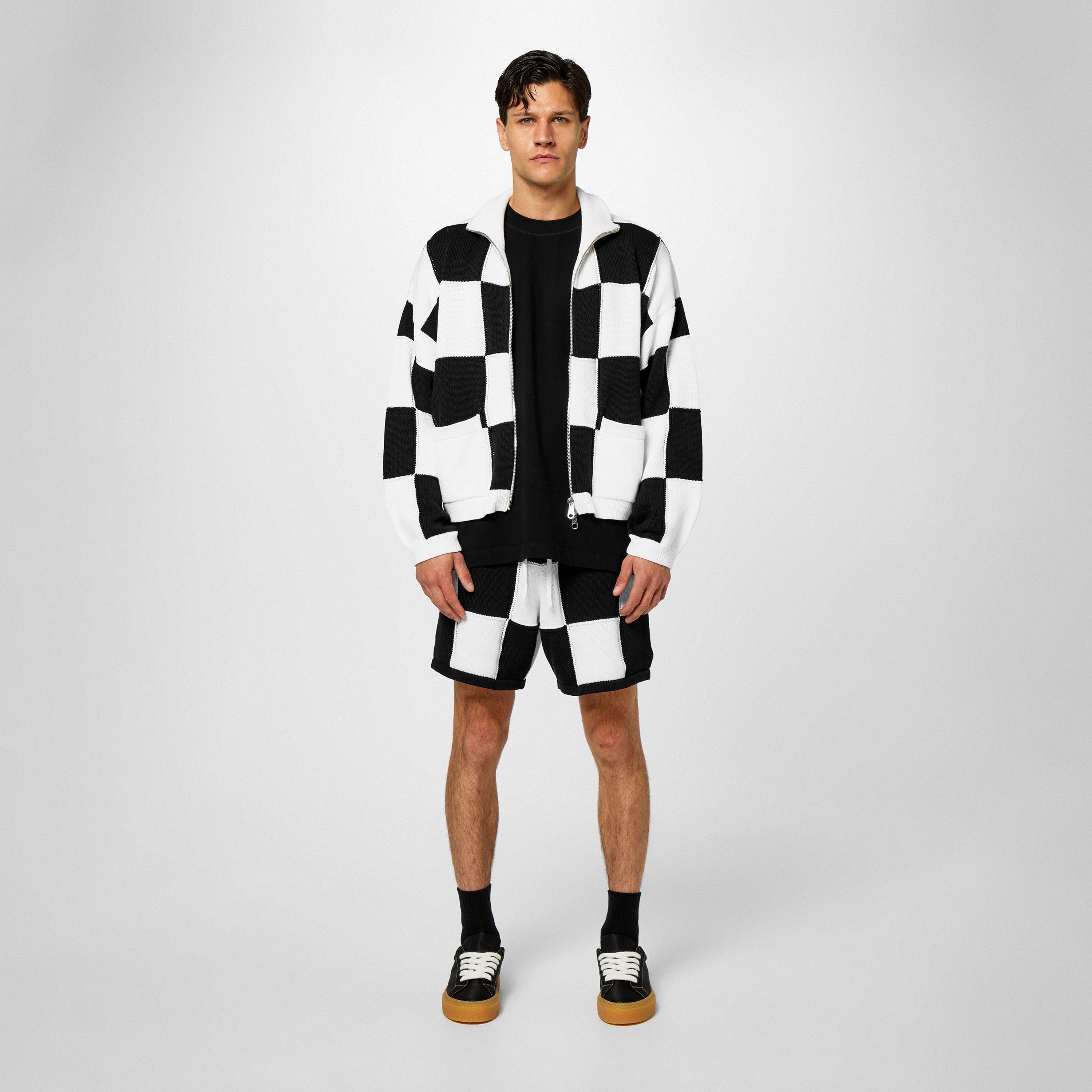 Black/White - Cole Buxton - Check Track Jacket - 4