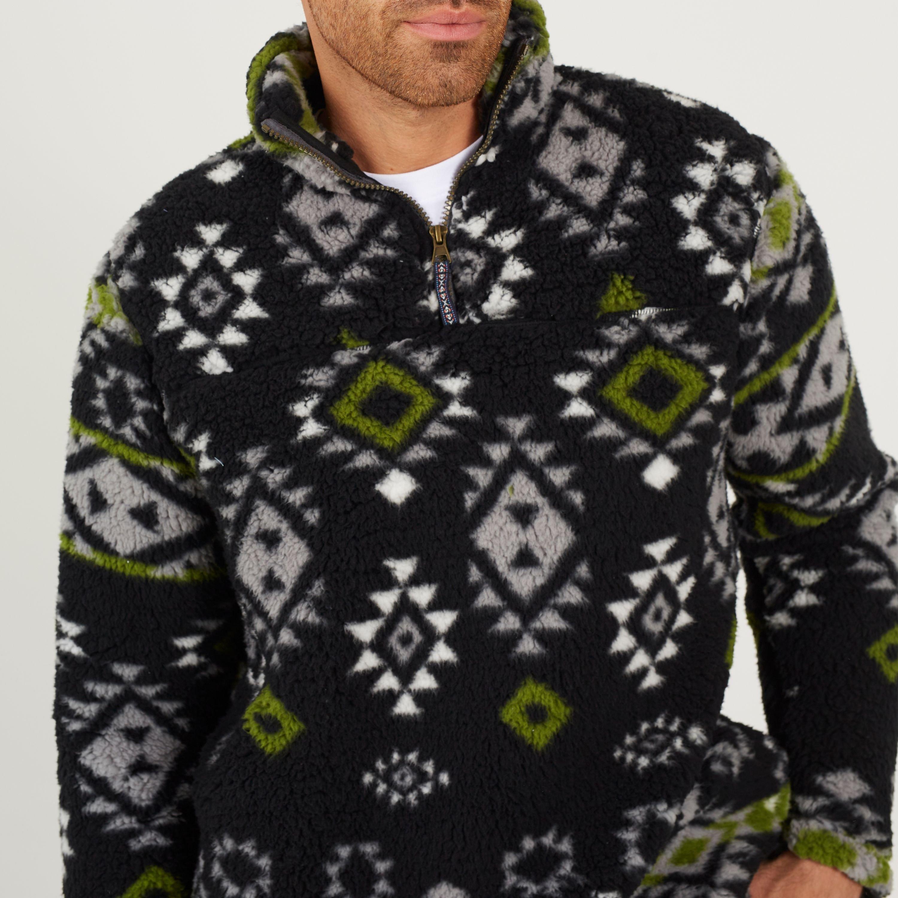 Blk Spong/Green - Brave Soul - quarter Zip Sweat Sn62 - 3