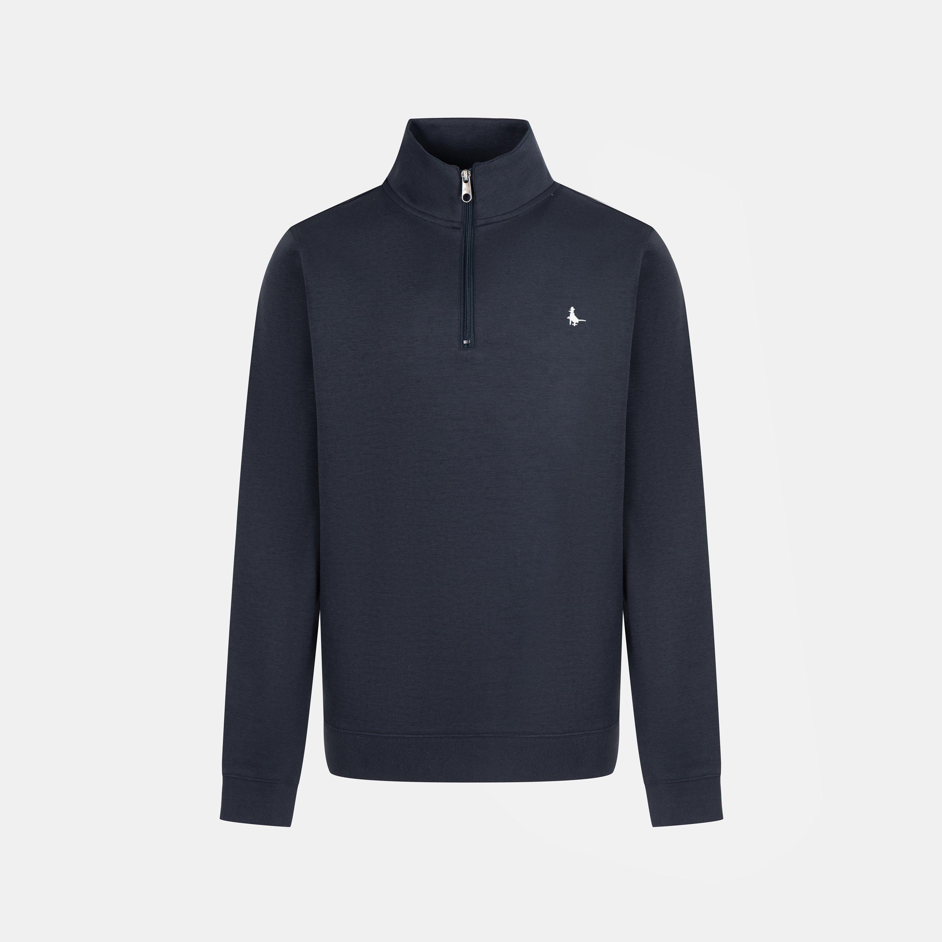 Navy - Jack Wills - JW Interlock 1/4 Zip Mens - 1