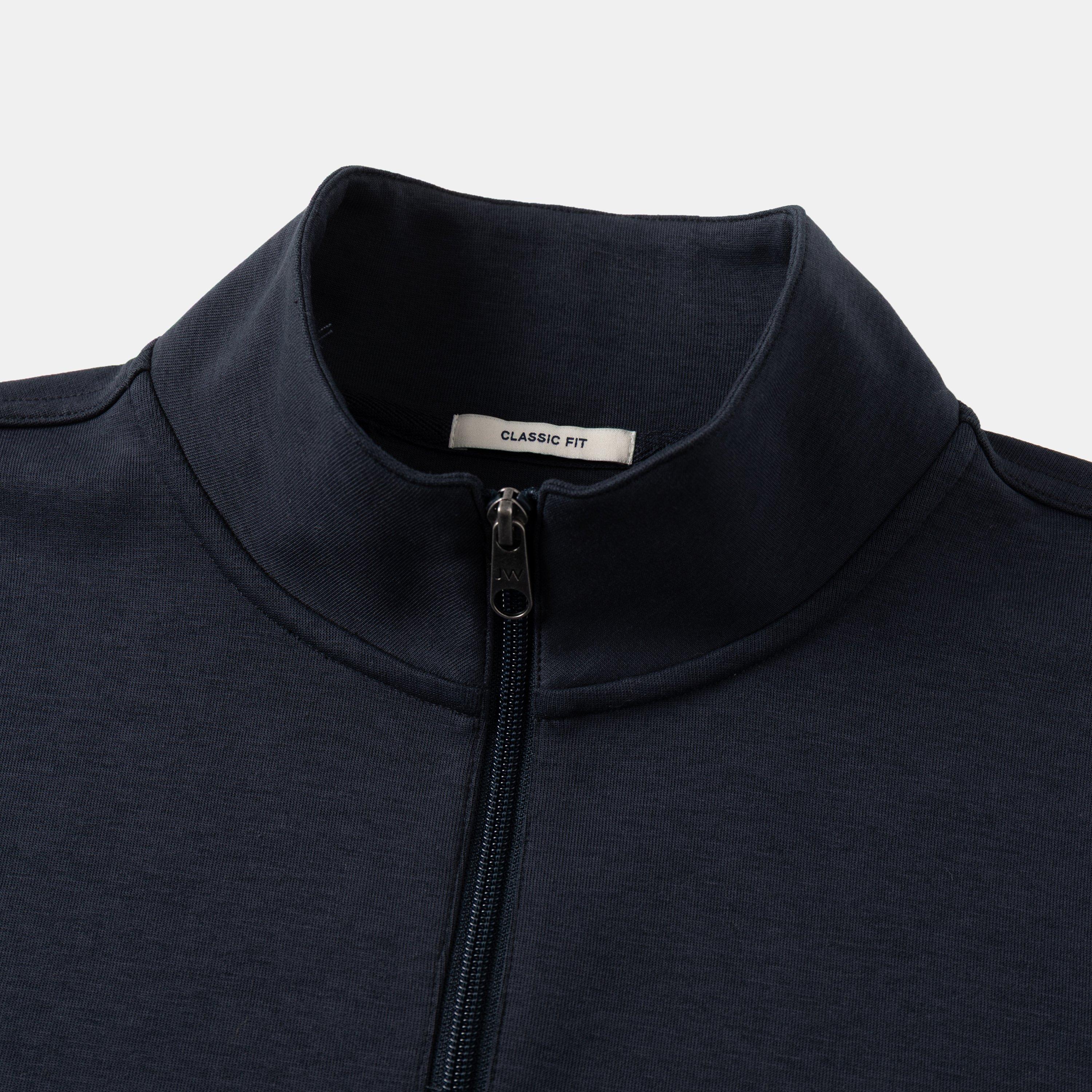 Navy - Jack Wills - JW Interlock 1/4 Zip Mens - 3
