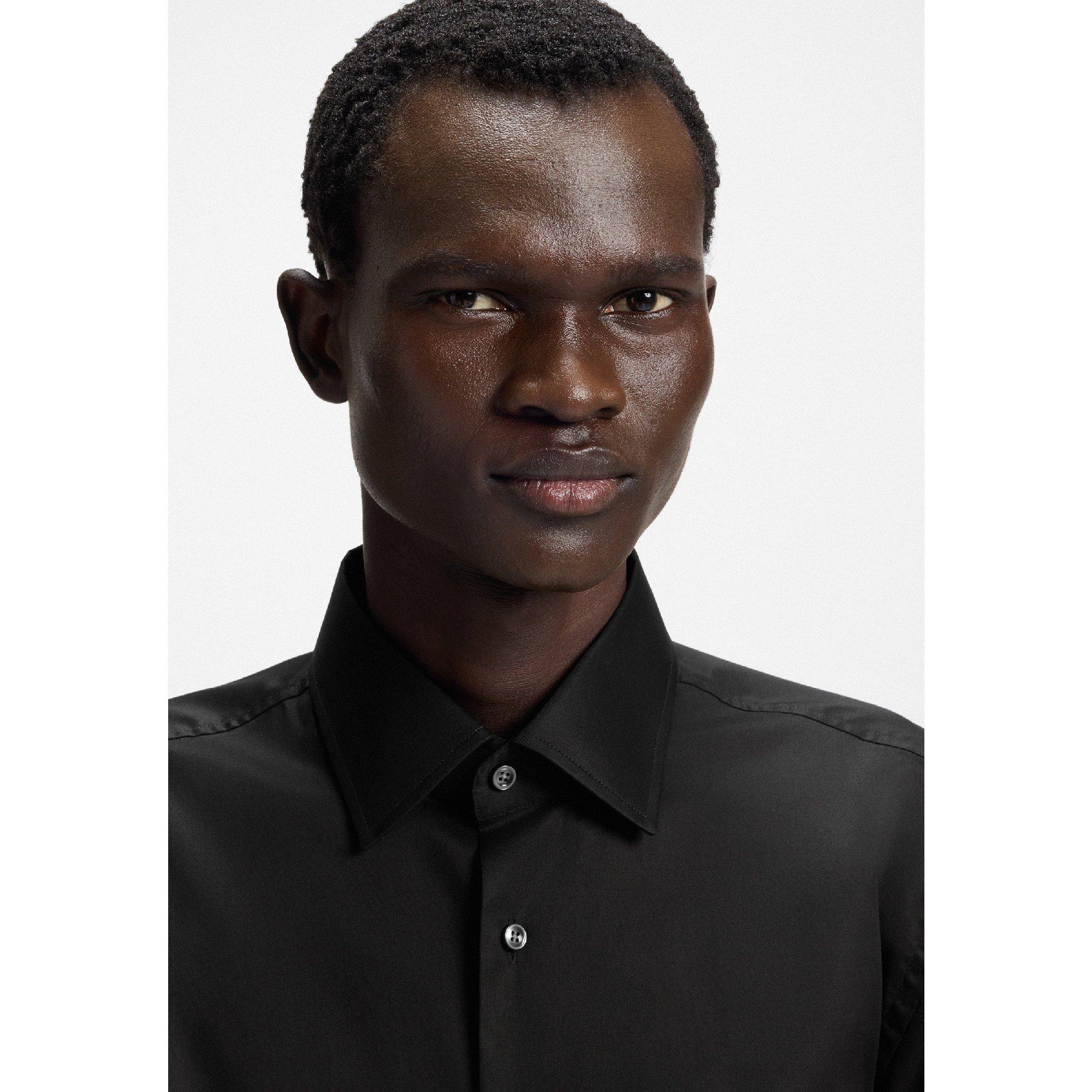 Black - Boss - Men's H Hank Kent Long Sleeve Oxford Shirt - 3