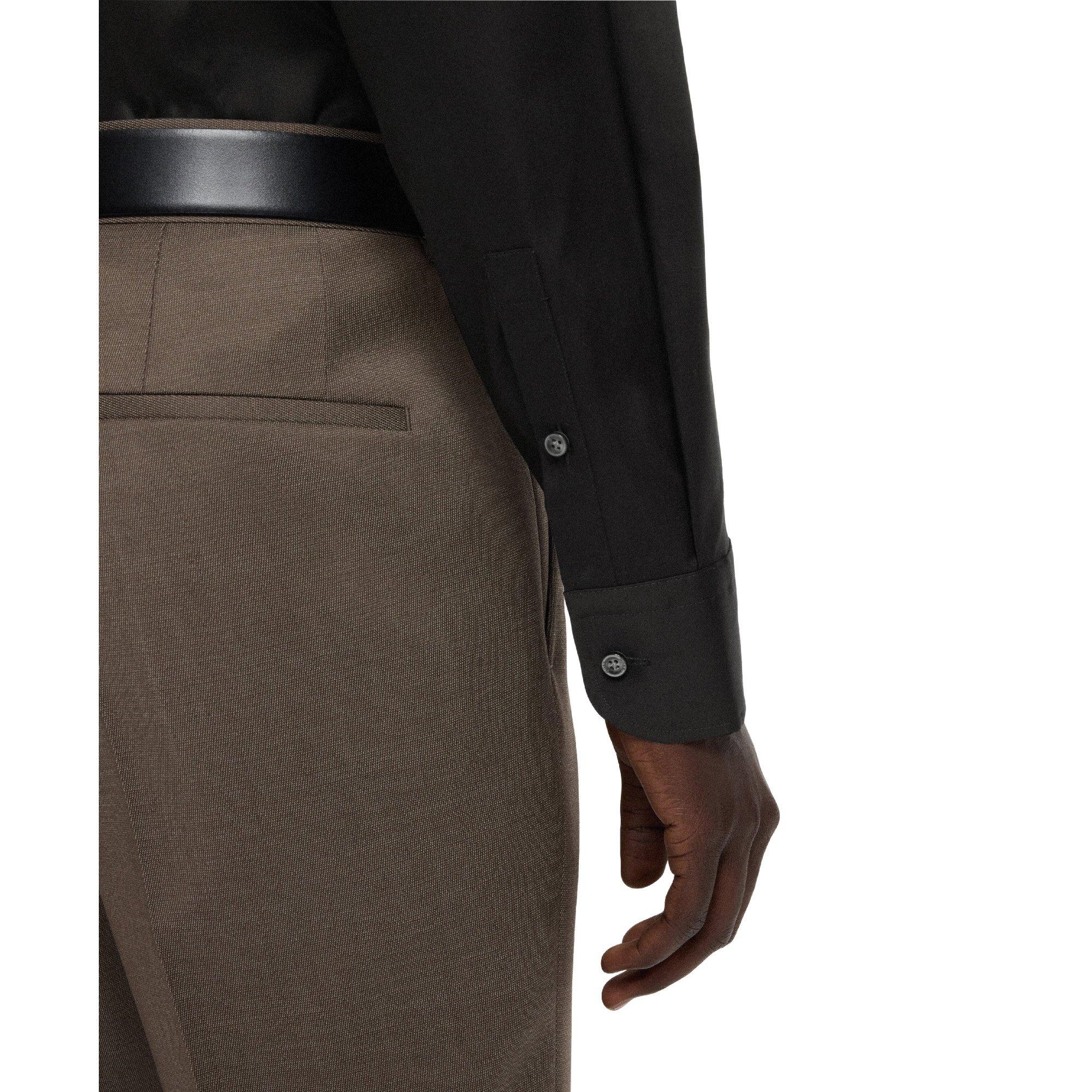 Black - Boss - Men's H Hank Kent Long Sleeve Oxford Shirt - 4