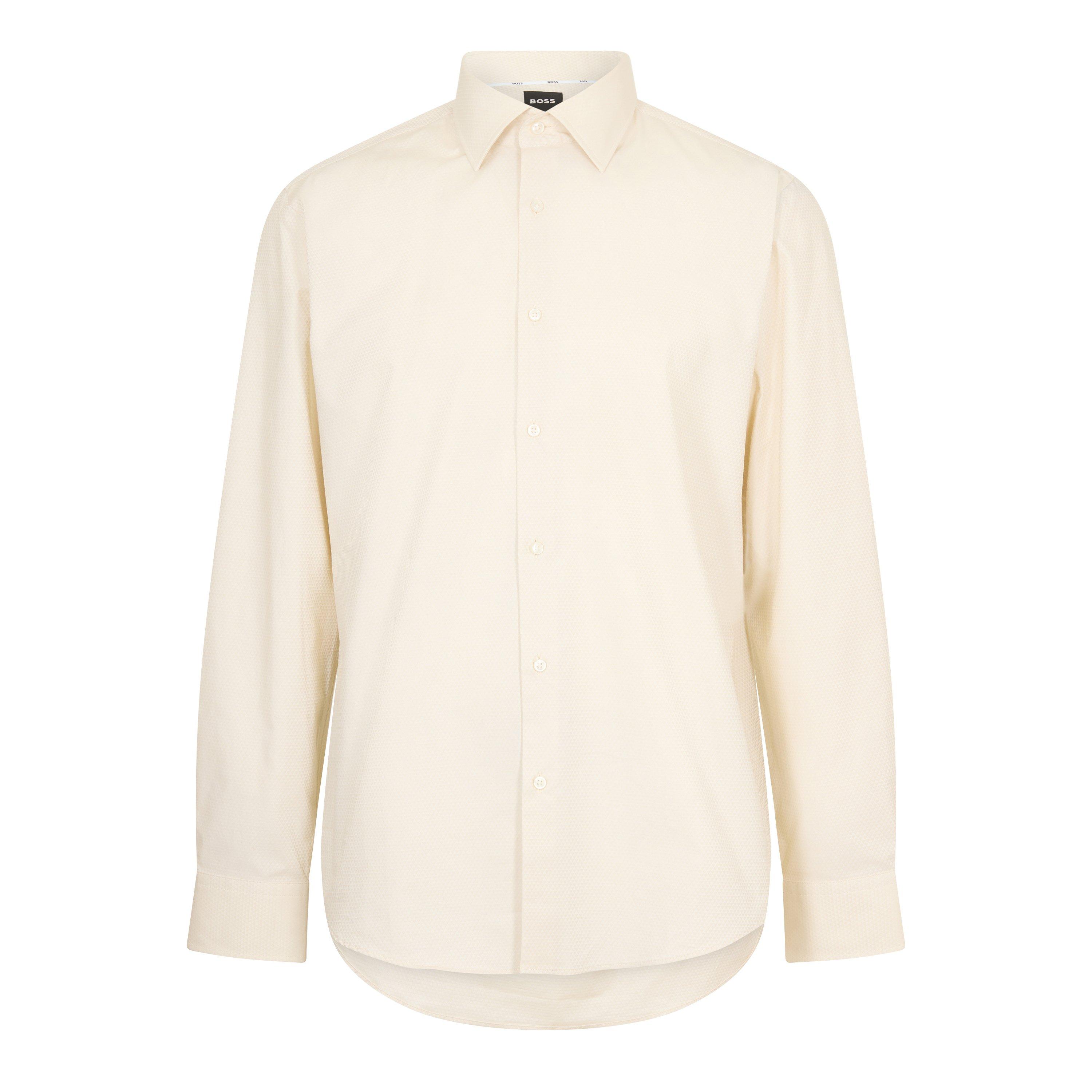 Boss Men's H Joe Kent Long Sleeve Oxford Shirt - Open White - 17.75 inch