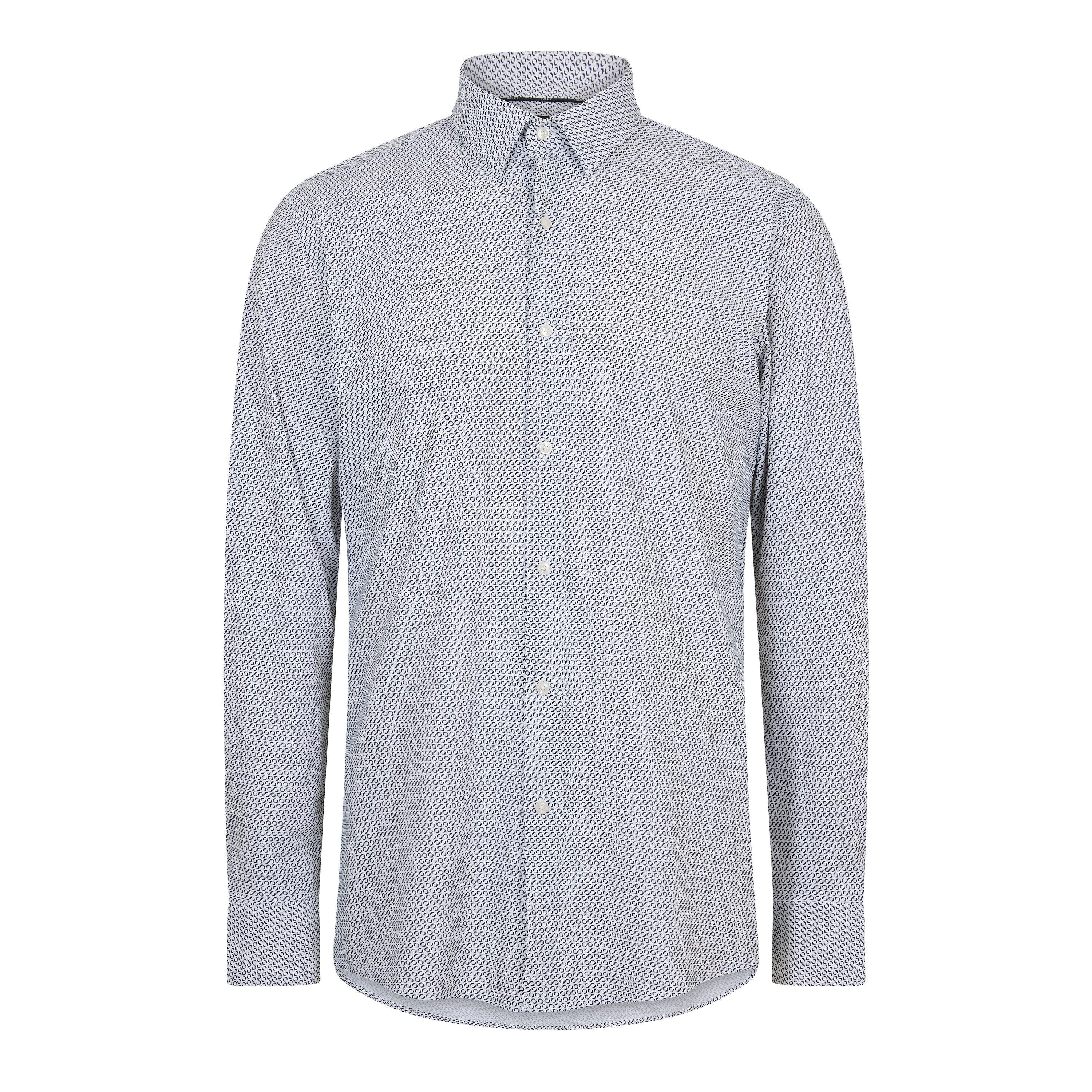 Dark Blue - Boss - Men's P Hank S Kent Long Sleeve Oxford Shirt - 1