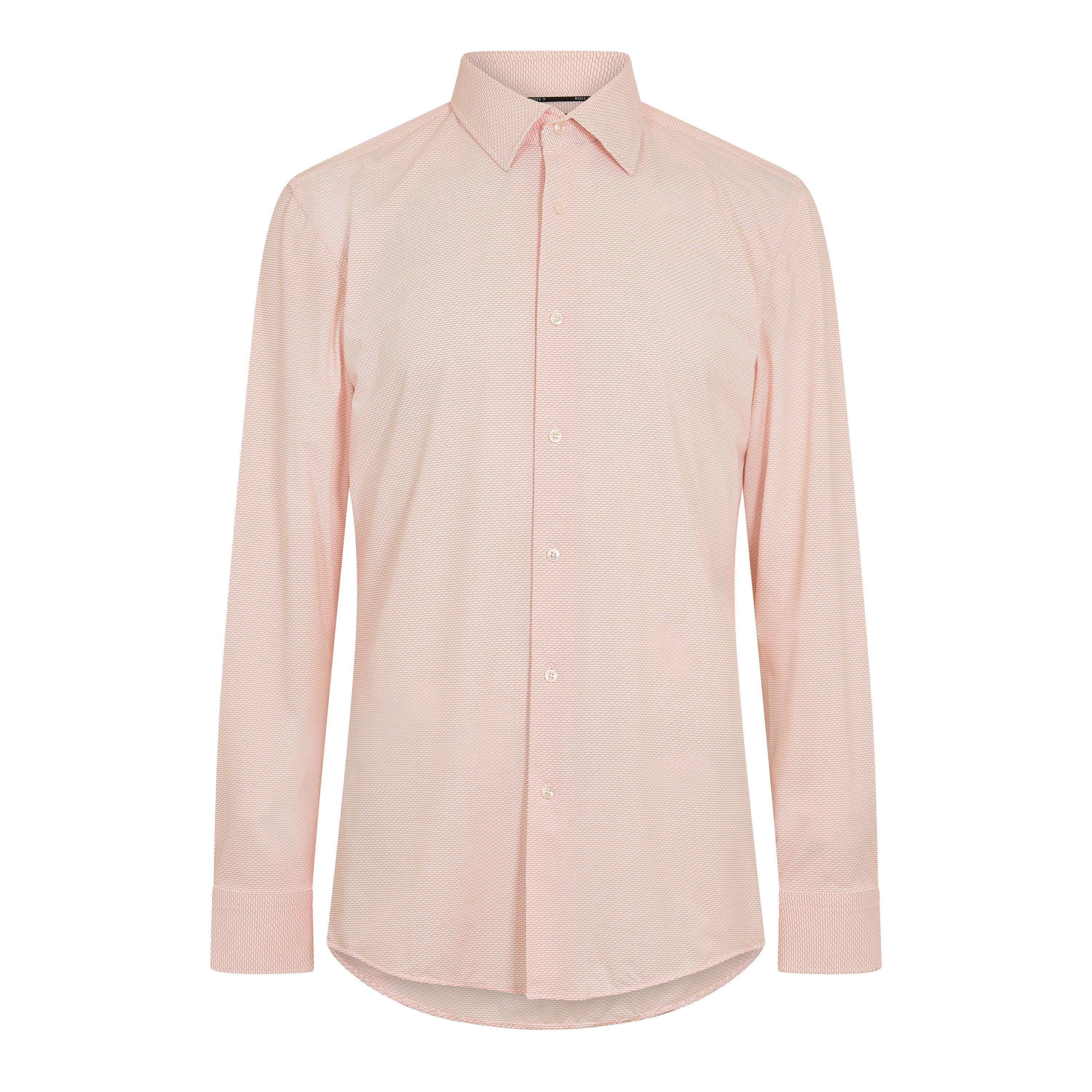 Dark Orange - Boss - Men's P Hank Kent Long Sleeve Oxford Shirt - 1