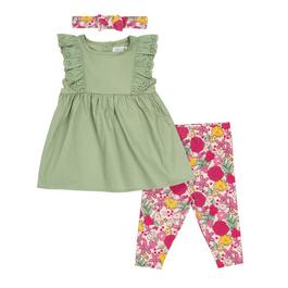 Hello World Studio Baby Girl Frill Top and Legging Set