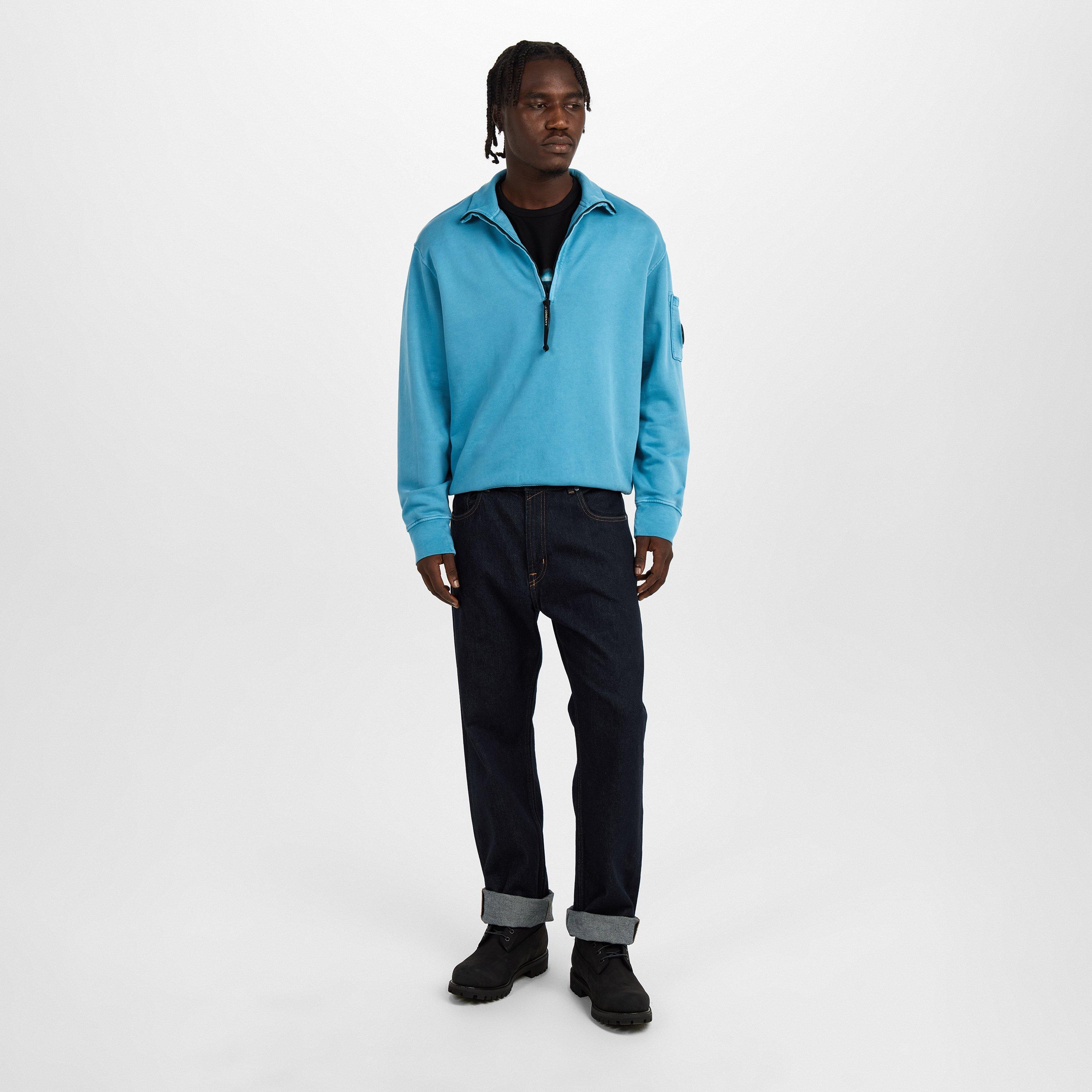 Aegean Blue 815 - CP Company - CP quarter Zip Sweat Sn62 - 6