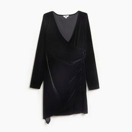 Be You Velvet Wrap Mini Dress Ladies