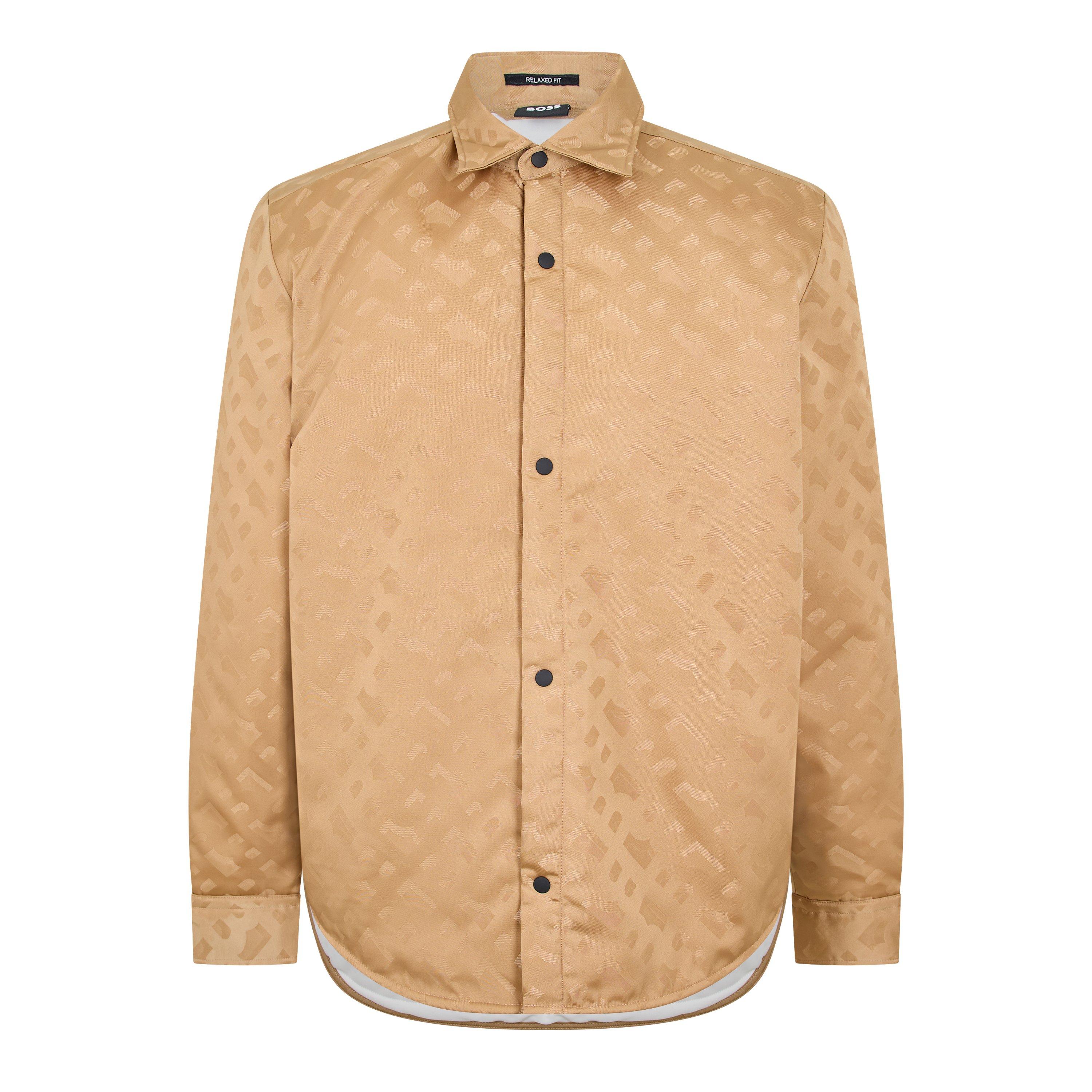 Medium Beige - Boss - Men's S-Olson-Padd Long Sleeve Oxford Shirt - 1