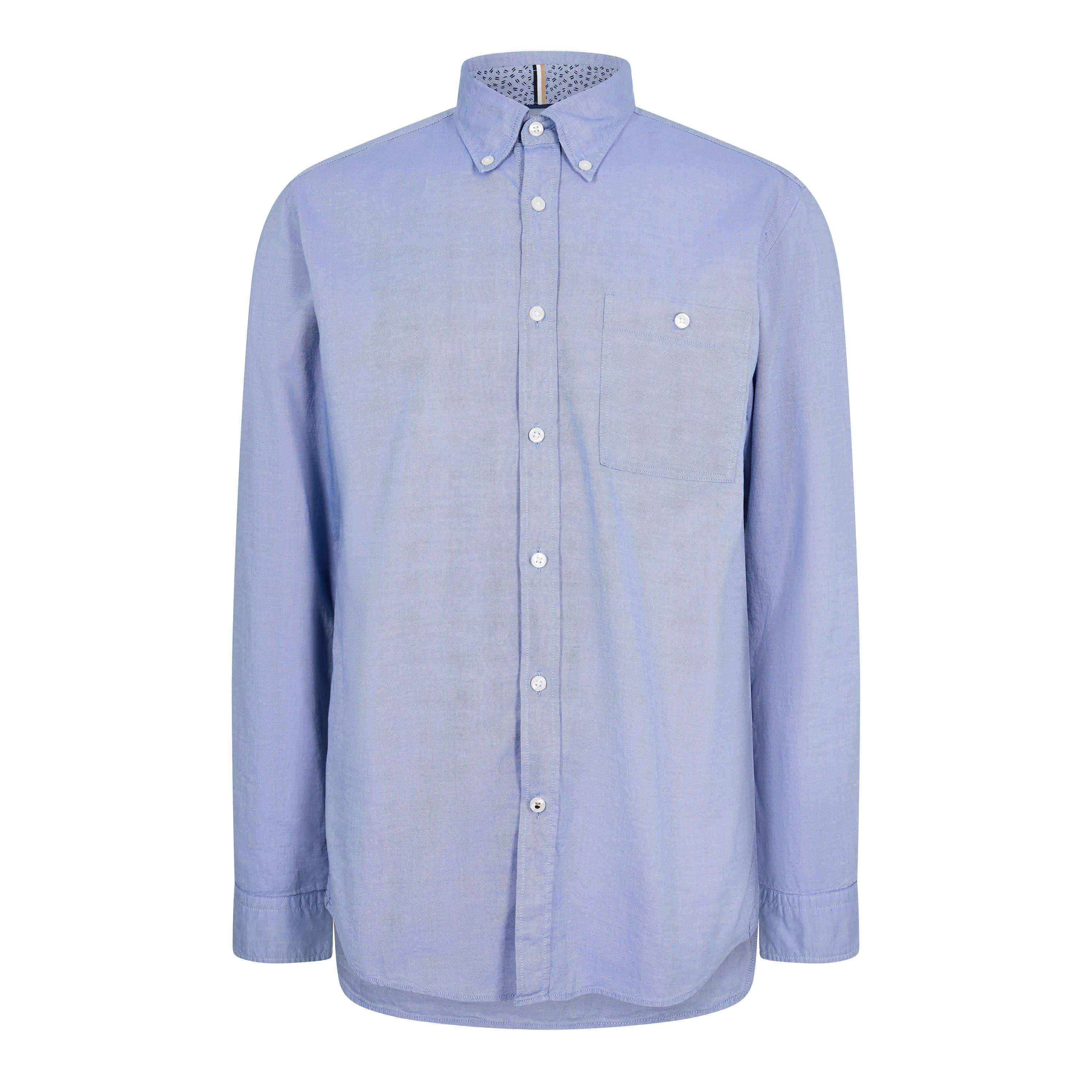 Boss Men's Long Sleeve Oxford Shirt - Open Blue - M