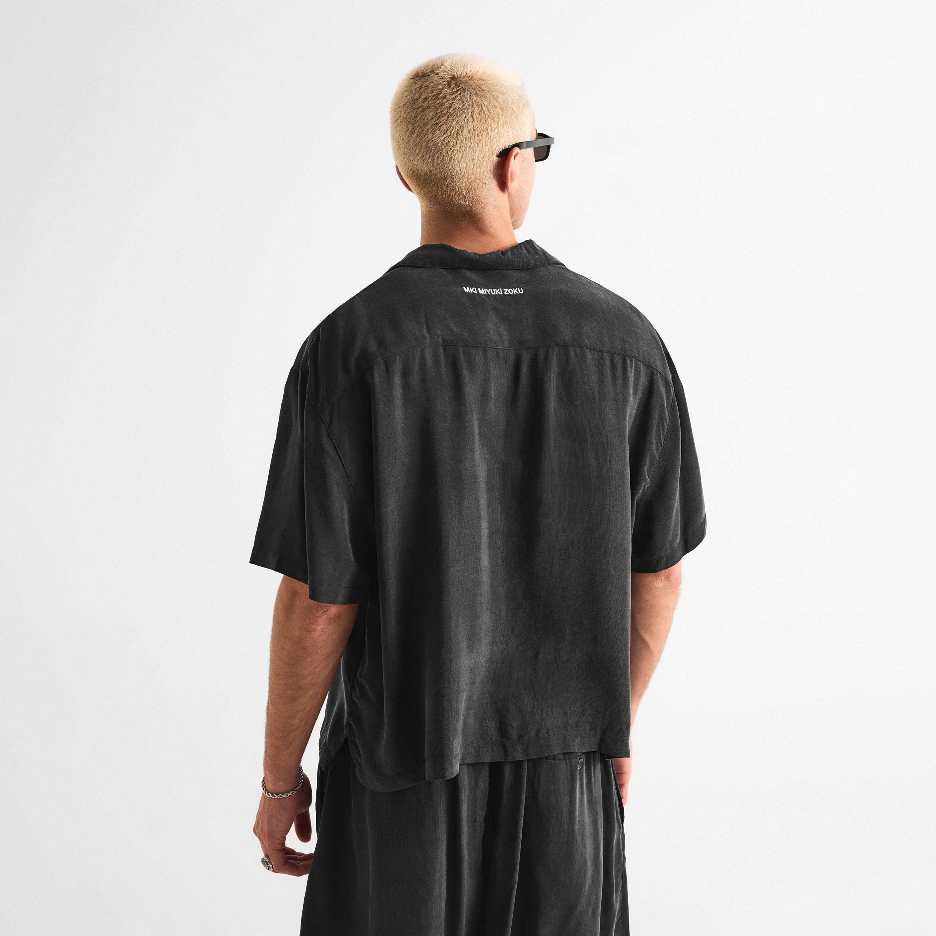 Black - MKI MIYUKI ZOKU - Men's Vacation Short Sleeve Bowling Shirt - 4