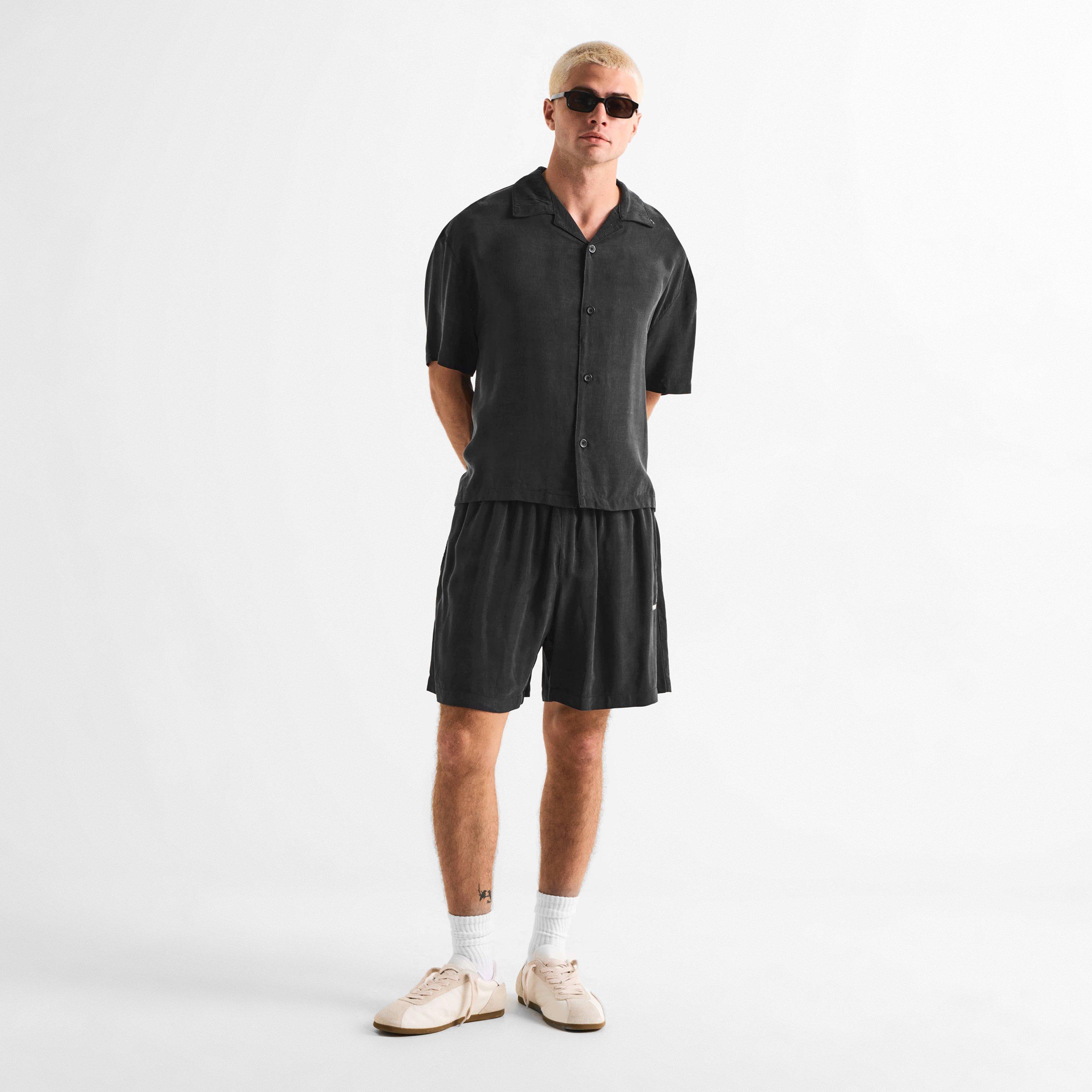 Black - MKI MIYUKI ZOKU - Men's Vacation Short Sleeve Bowling Shirt - 6