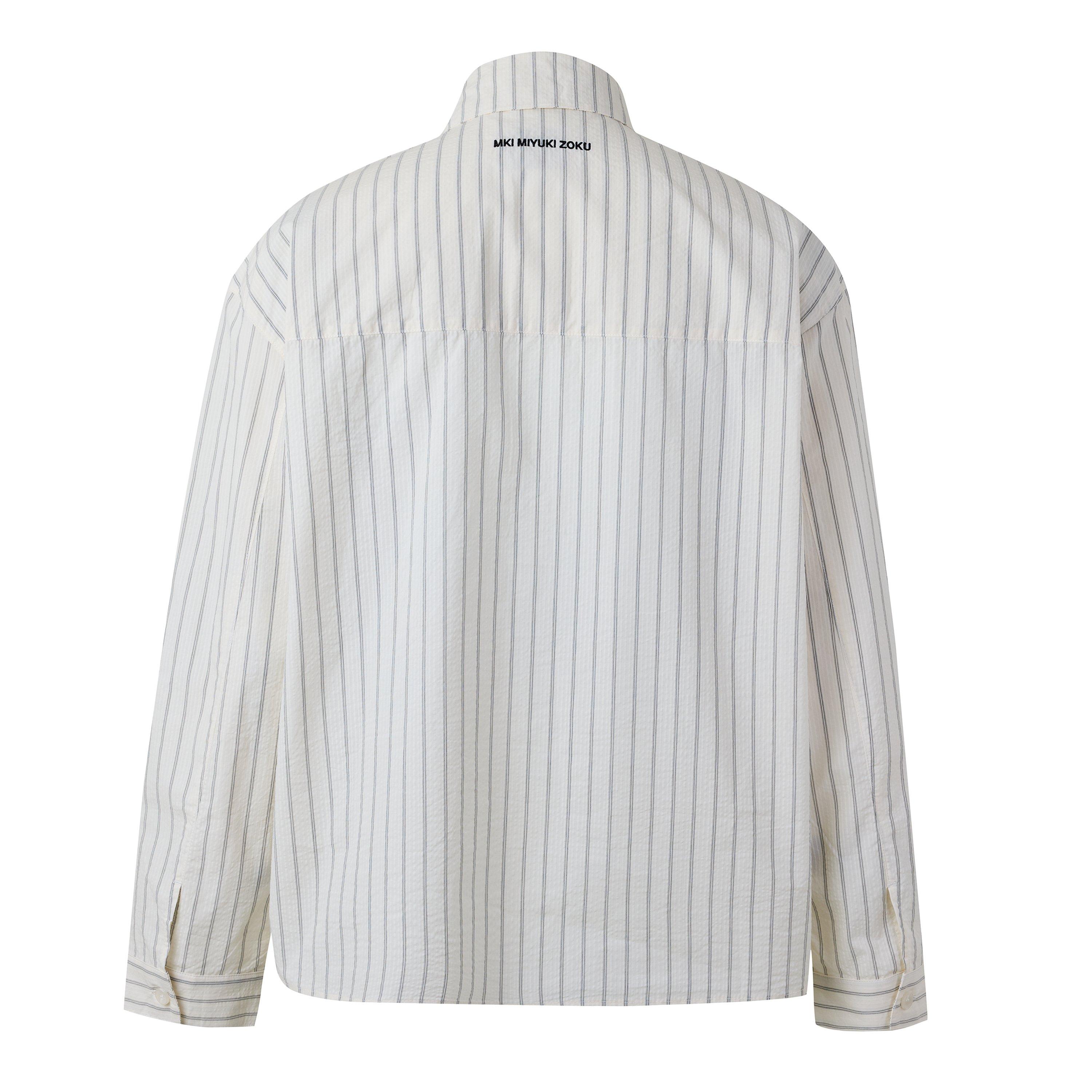 Off White - MKI MIYUKI ZOKU - Men's Stripe Long Sleeve Patterned Shirt - 2