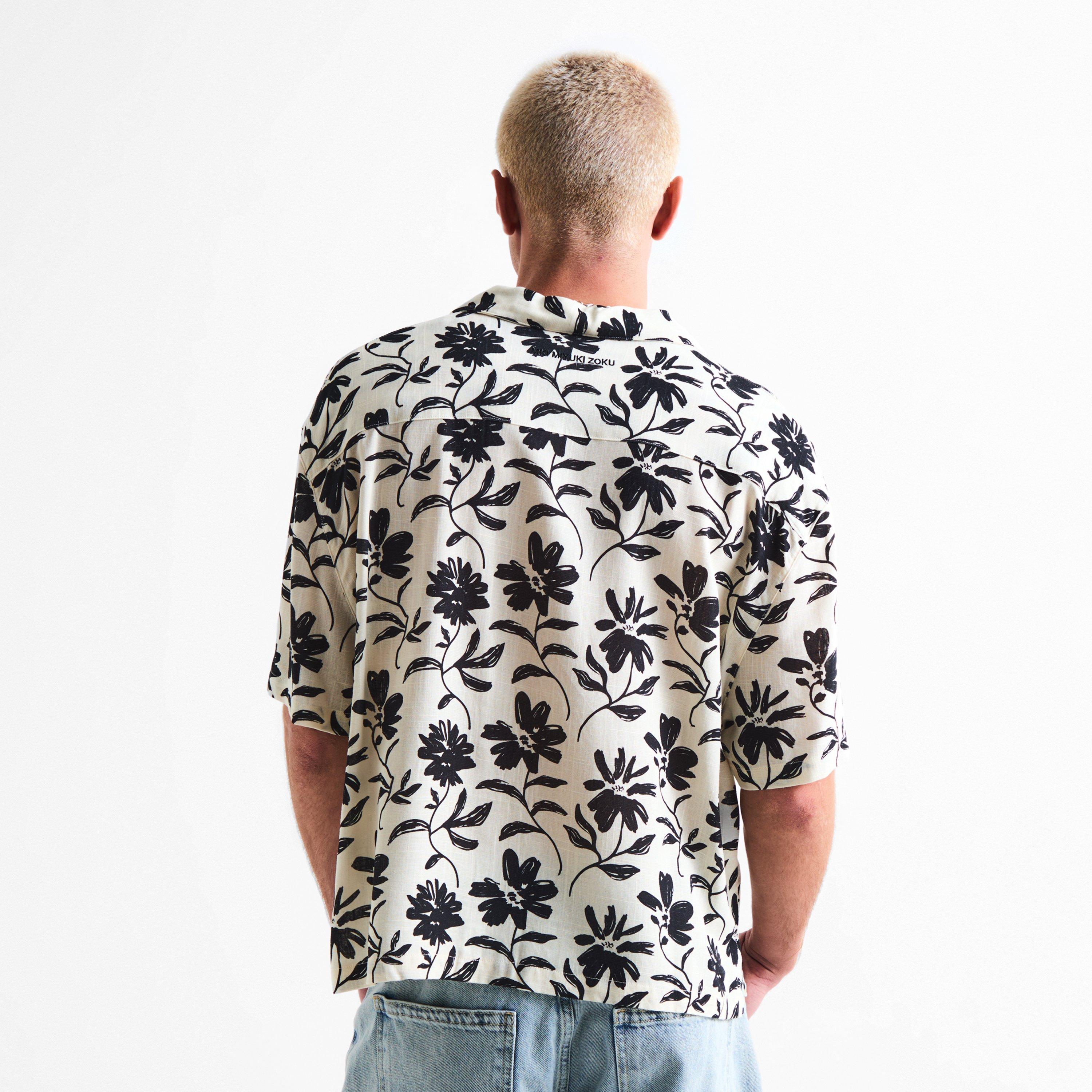 RAW - MKI MIYUKI ZOKU - Men's Floral Short Sleeve Bowling Shirt - 4