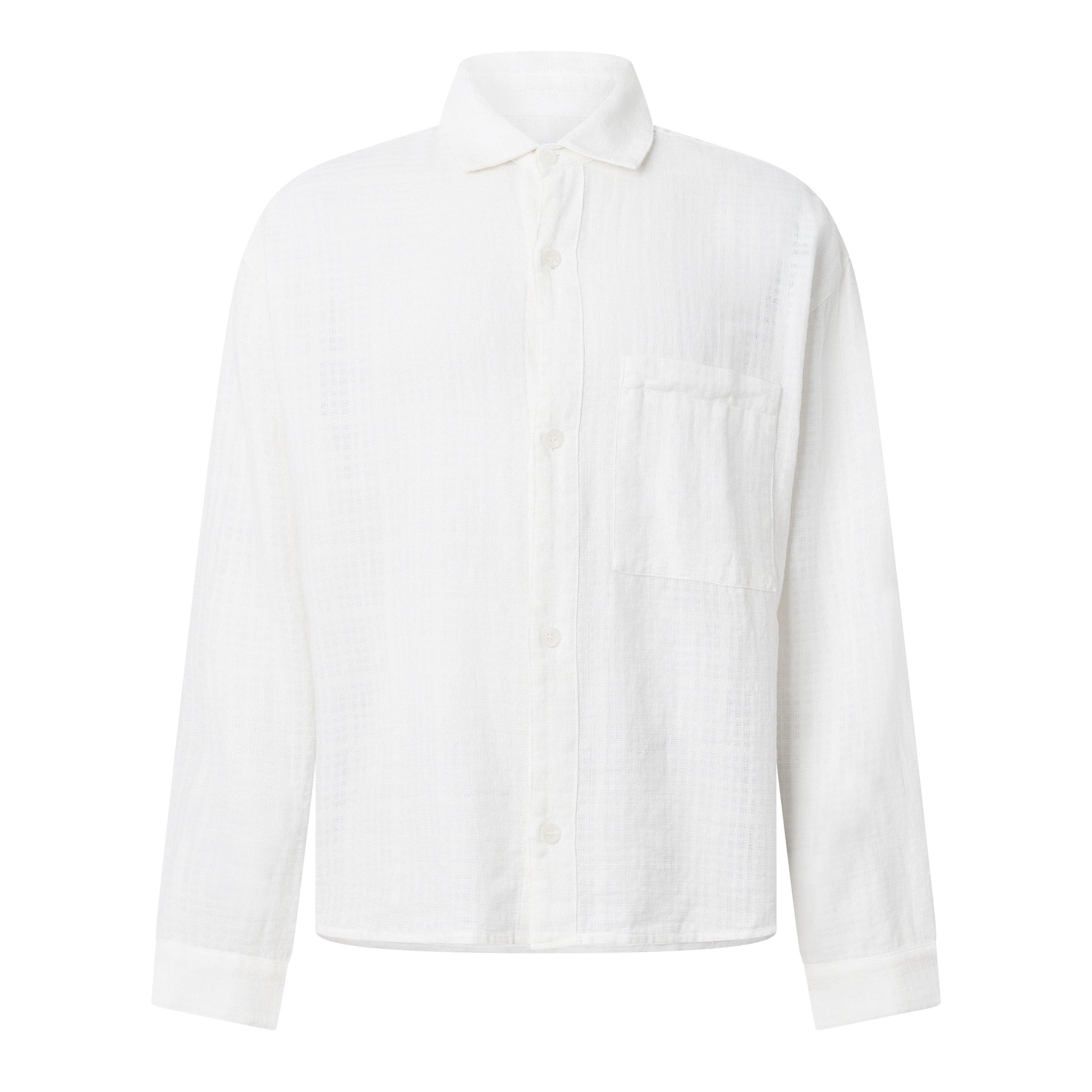 Bone - MKI MIYUKI ZOKU - Men's Loose Weave Long Sleeve Patterned Shirt - 1