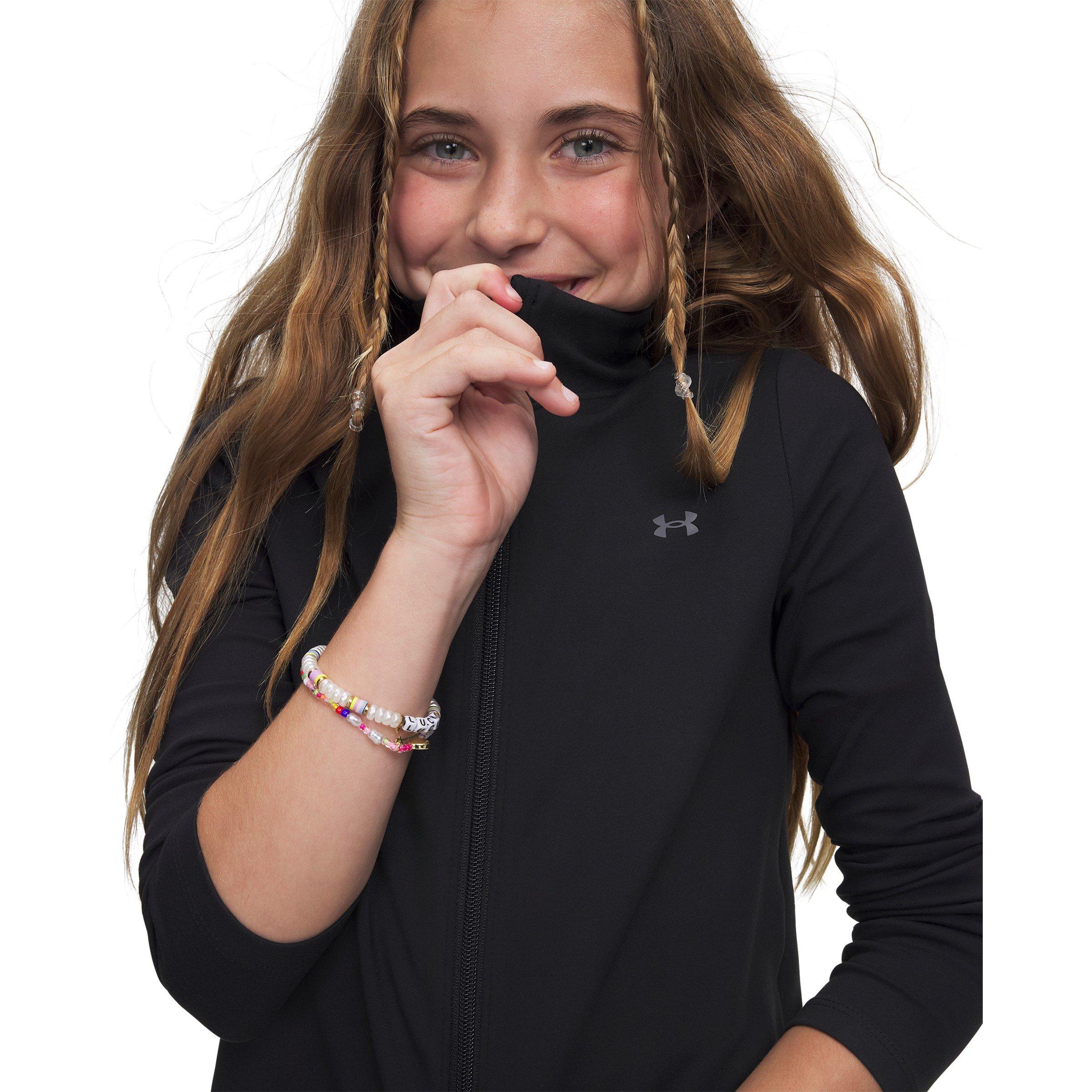 Black / Gray - Under Armour - Kids' Motion Full Zip Fleece Top - 5