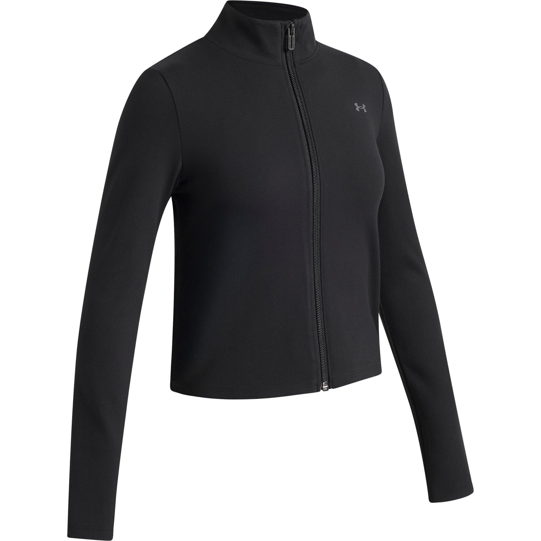 Black / Gray - Under Armour - Kids' Motion Full Zip Fleece Top - 6