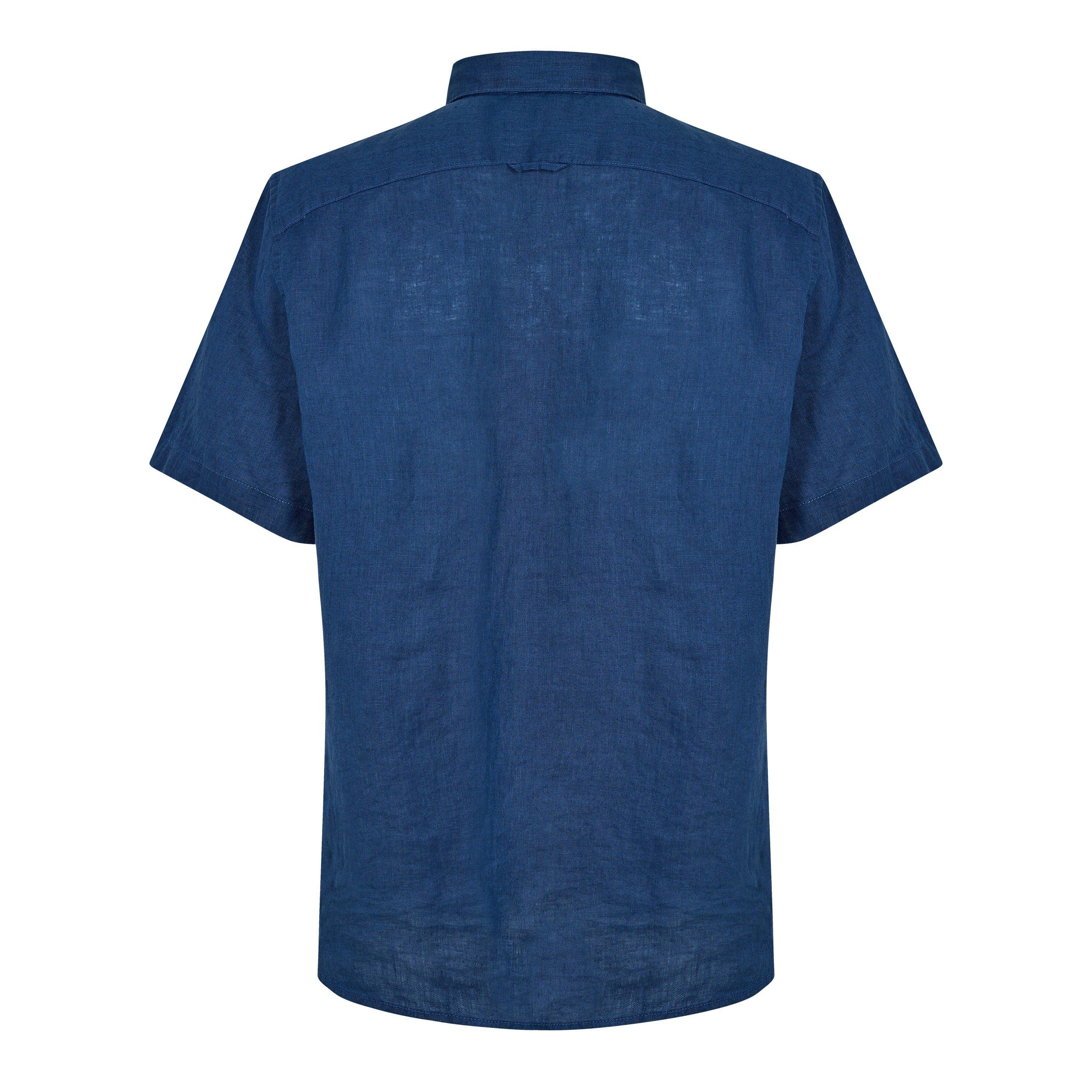 Dark Denim - Timberland - Timberland Mill Brook Linen Short Sleeve Shirt - 2