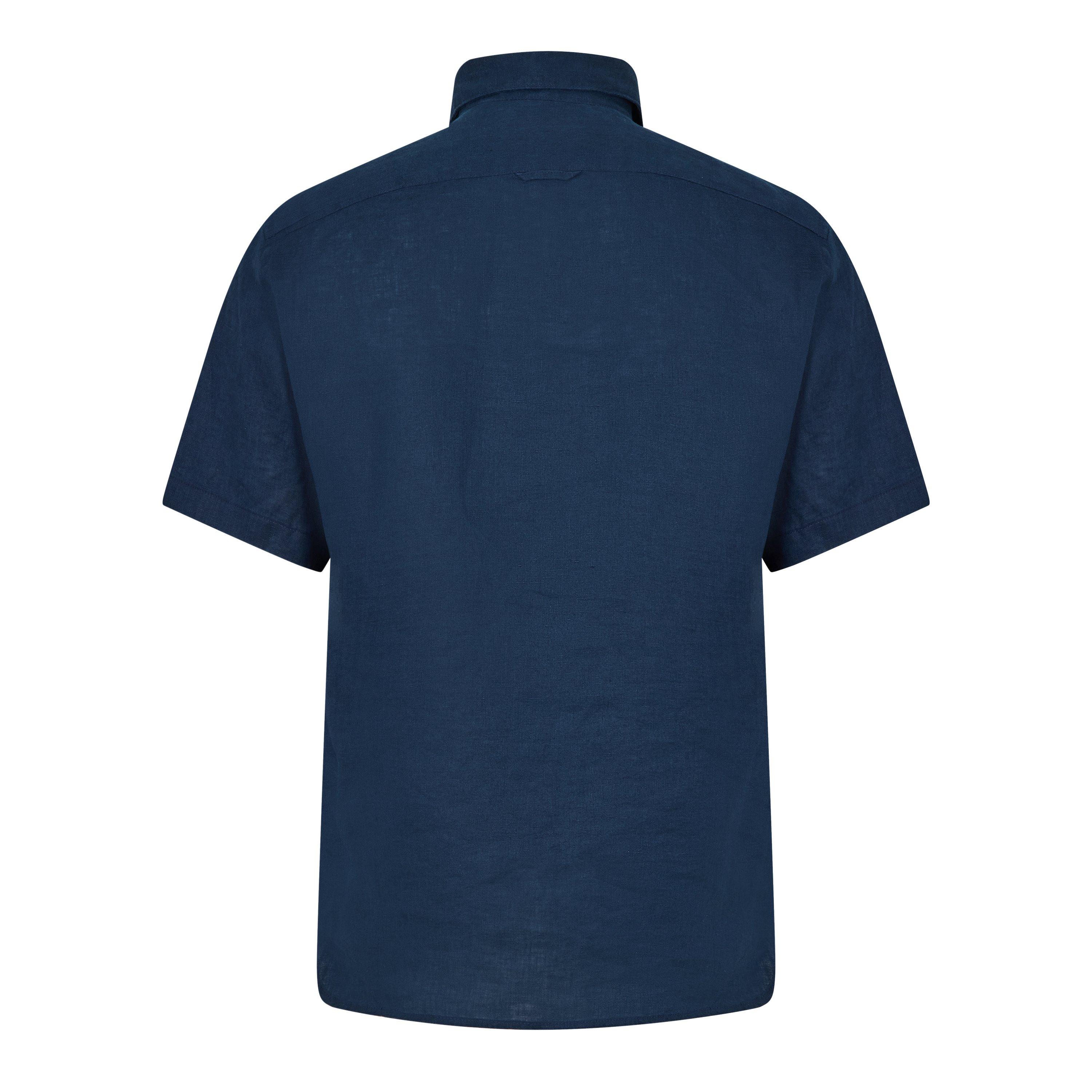 Zaffiro scuro - Timberland - Timberland Mill Brook Linen Short Sleeve Shirt - 2