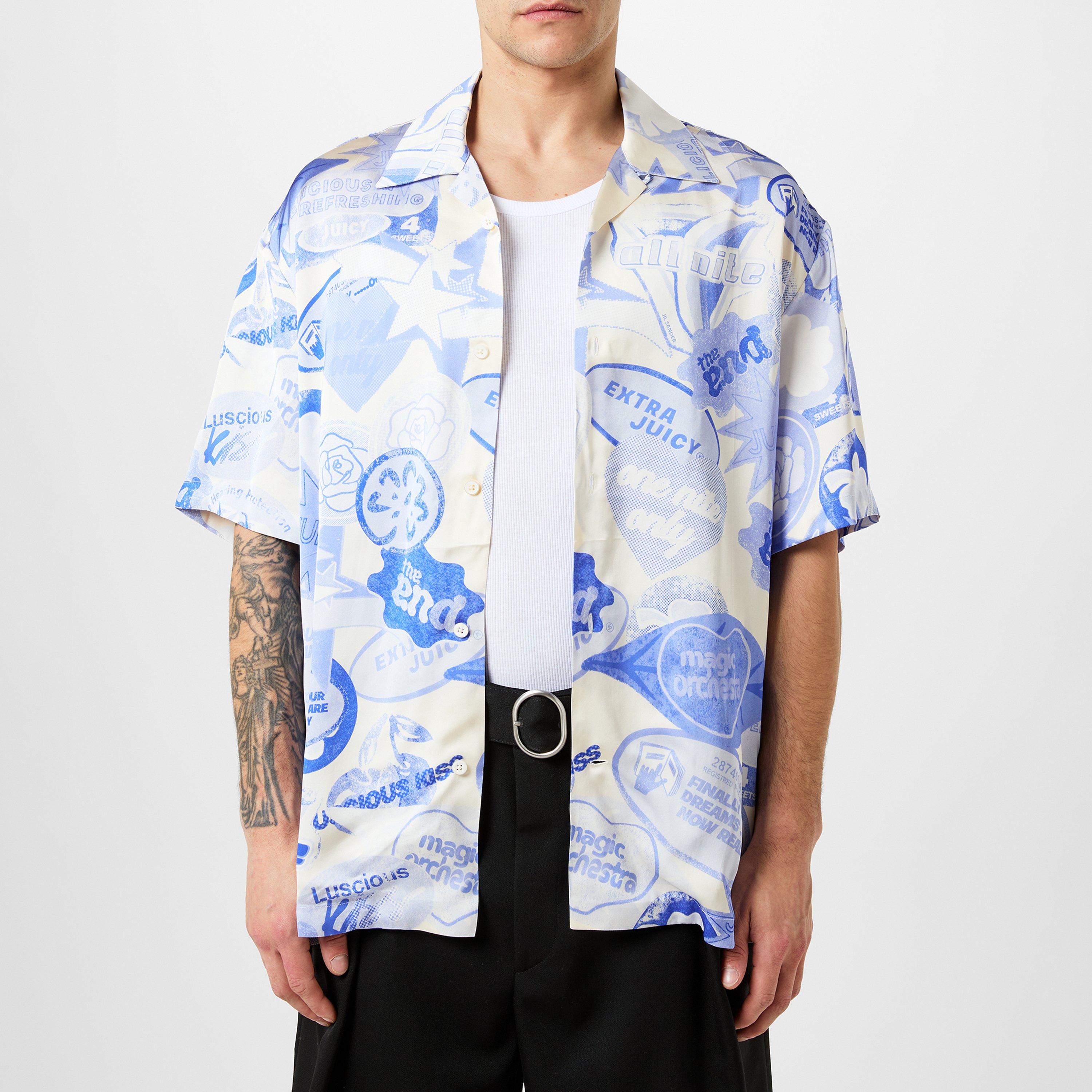 Blue/White - Jil Sander - Printed Shirt - 3