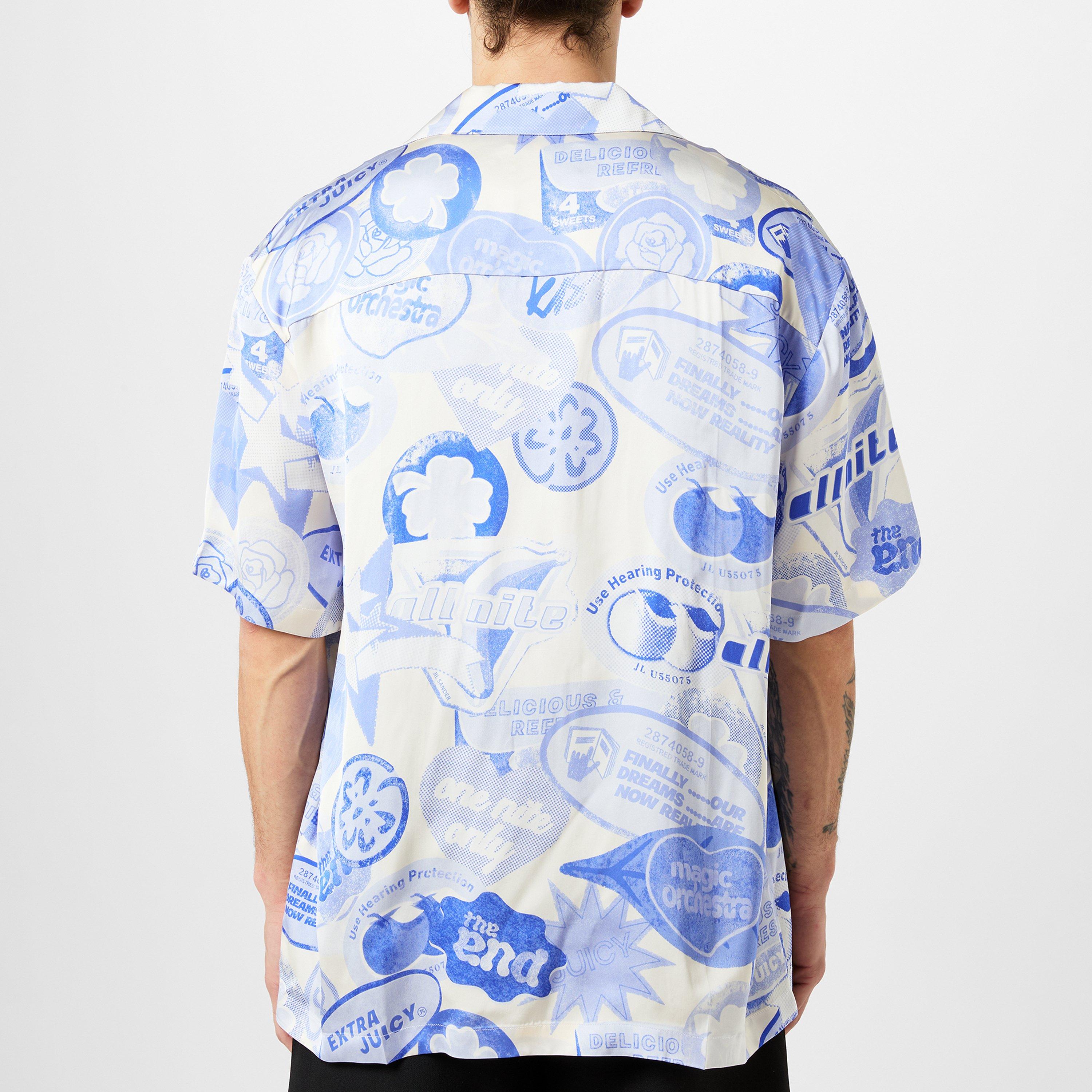 Blue/White - Jil Sander - Printed Shirt - 4