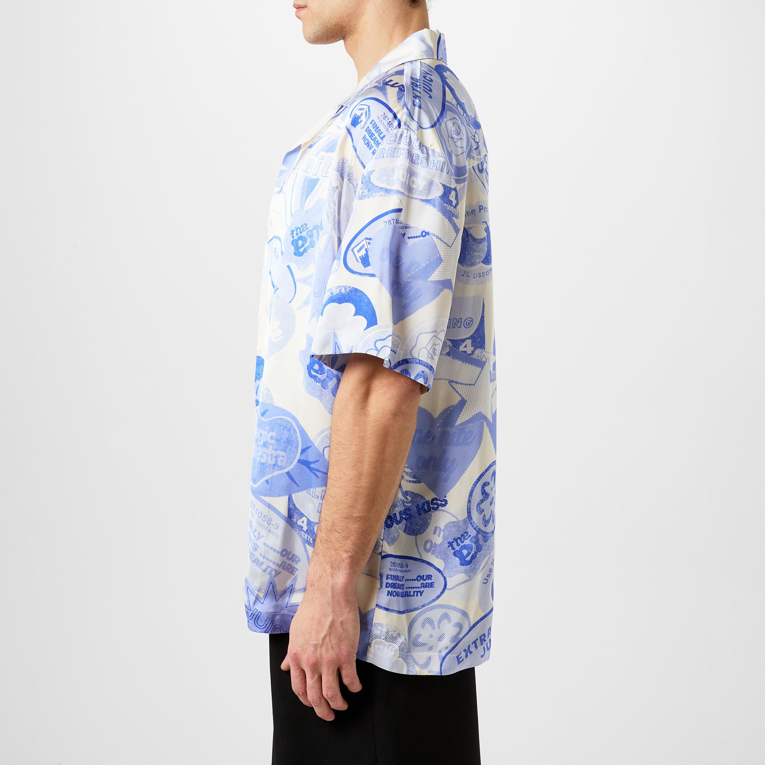 Blue/White - Jil Sander - Printed Shirt - 5