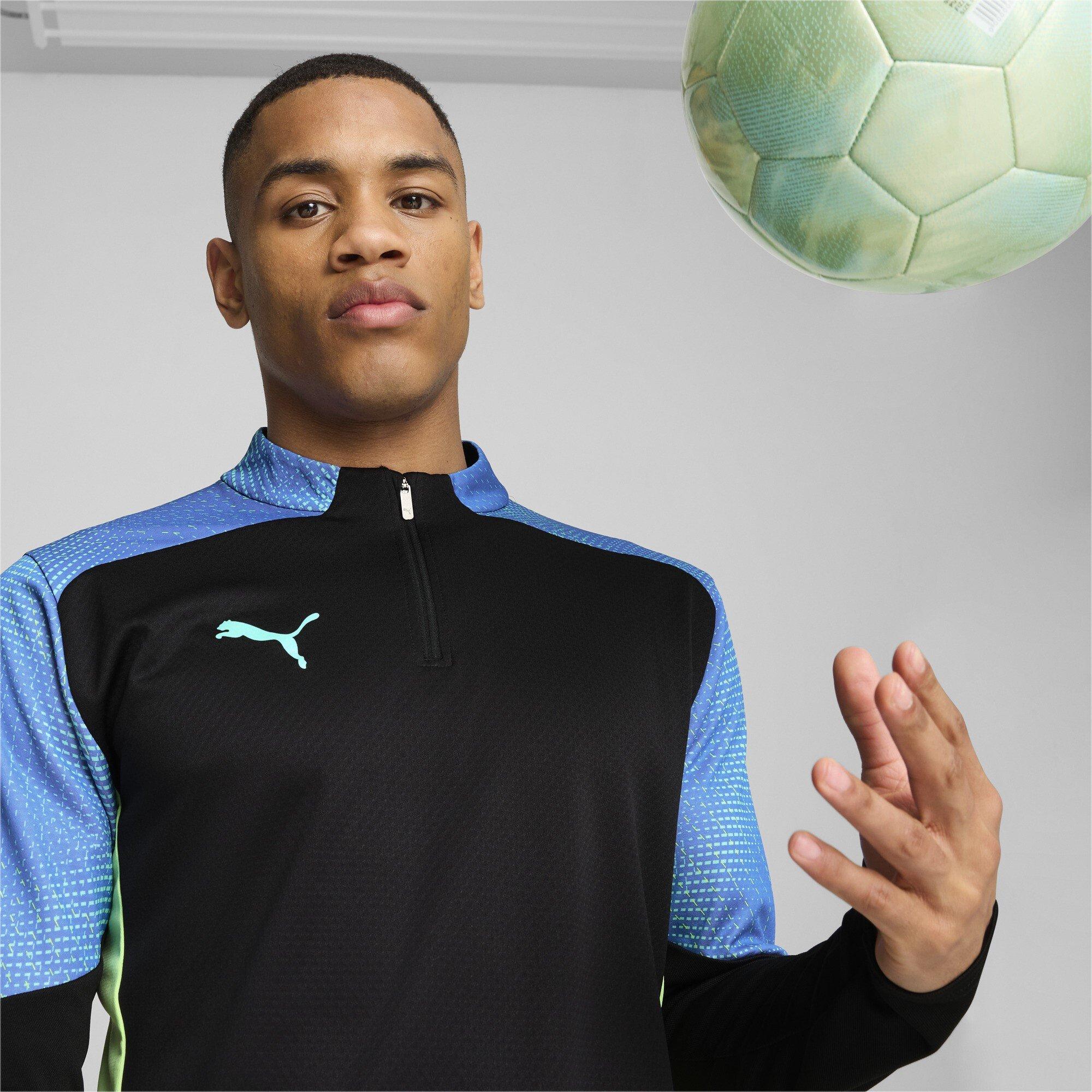 Noir/Lime - Puma - Men's Final 4 Zipped Drill Top - 3
