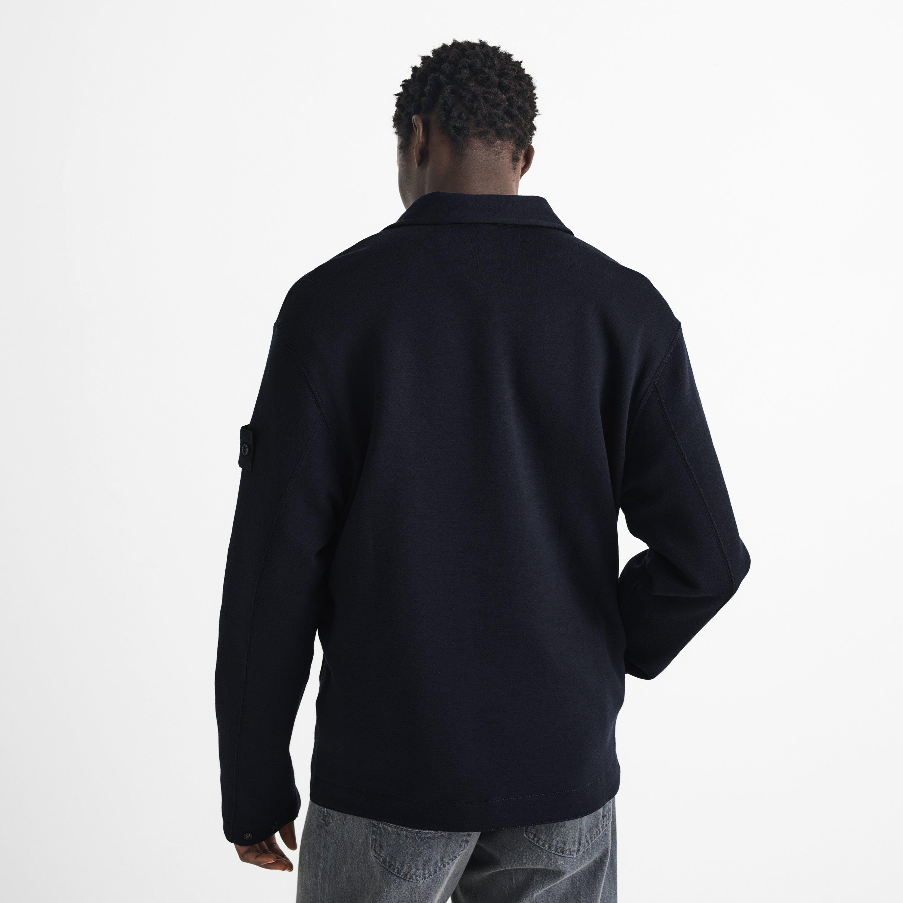 Navy V0020 - Stone Island - Men's GH Cotton Full-Zip Fleece Top - 4