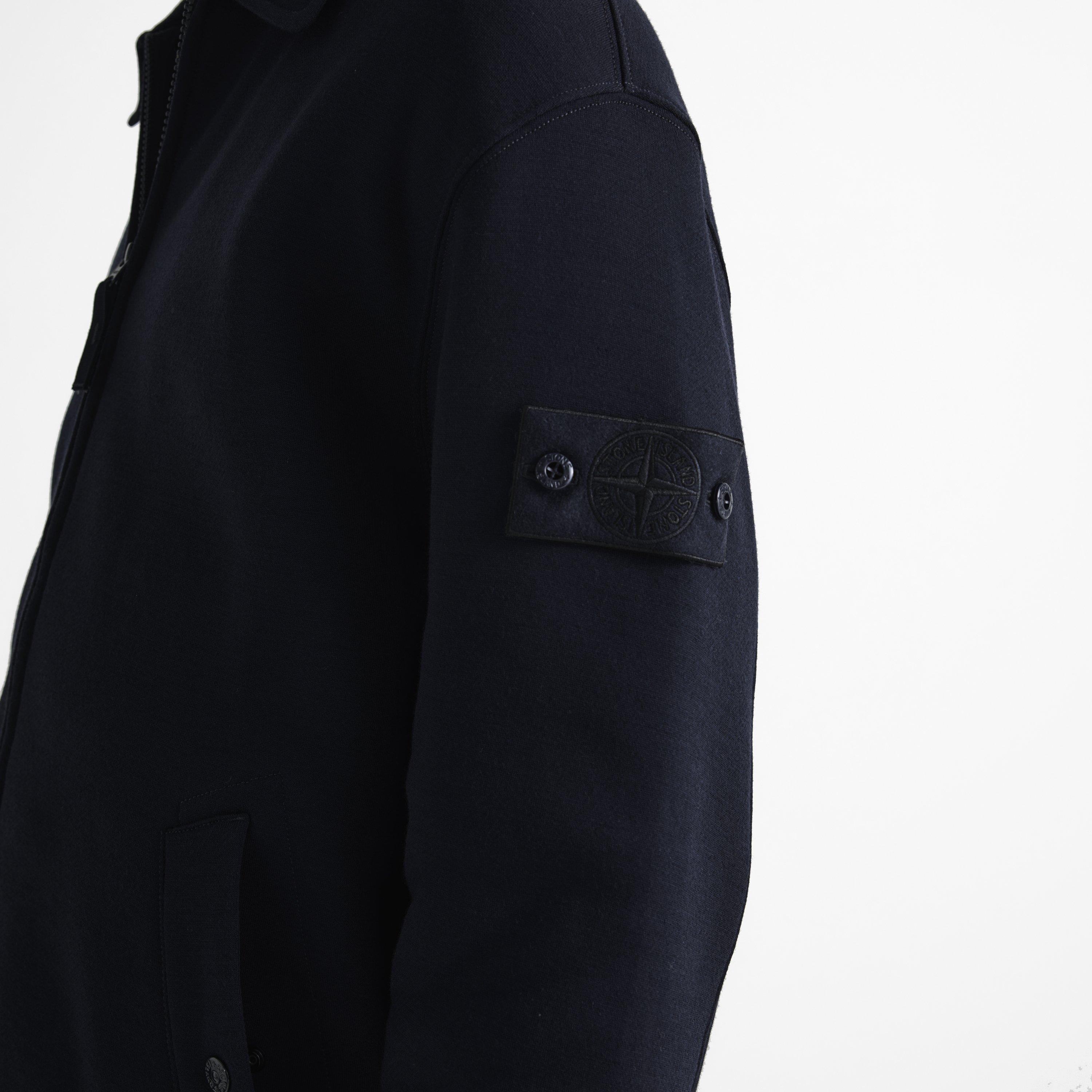 Navy V0020 - Stone Island - Men's GH Cotton Full-Zip Fleece Top - 5