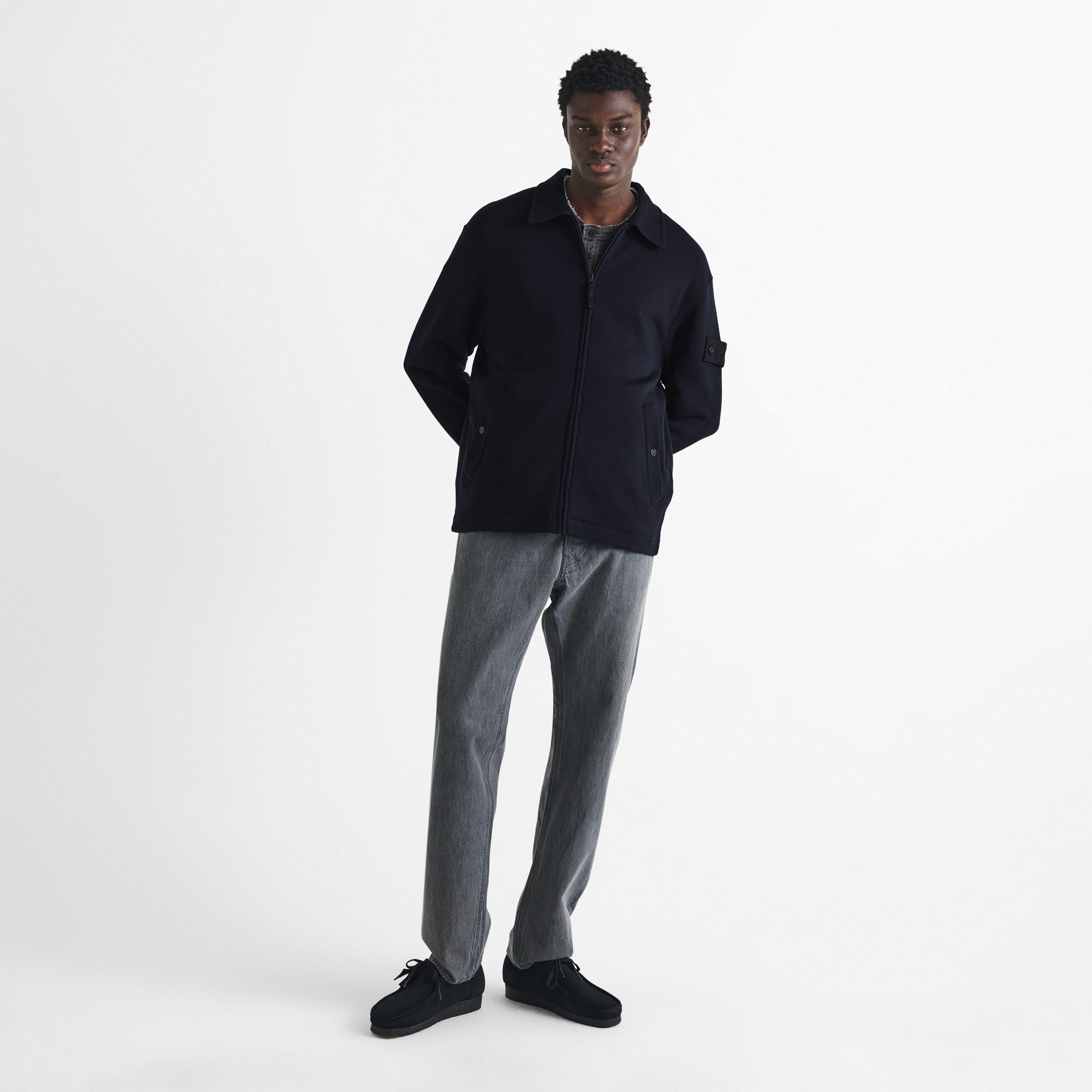 Navy V0020 - Stone Island - Men's GH Cotton Full-Zip Fleece Top - 6