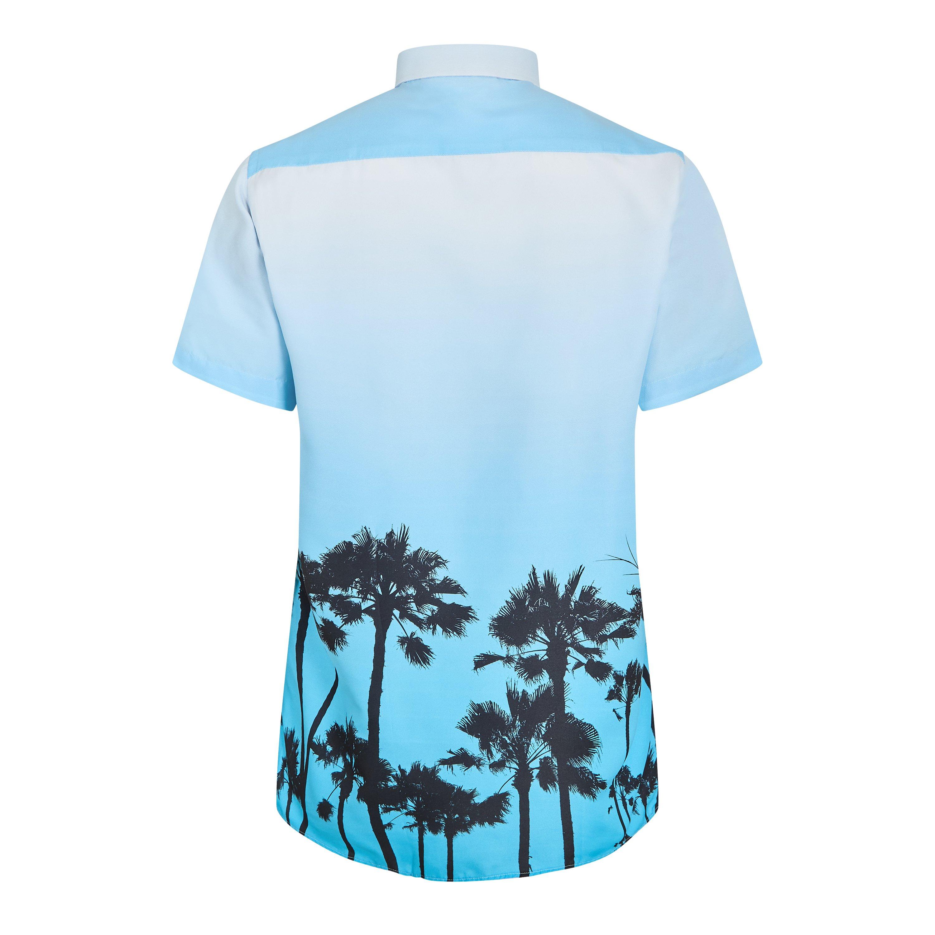 Blauw/Multi - Criminal Damage - CriminalDamage Palm Tree Shirt Mens - 2