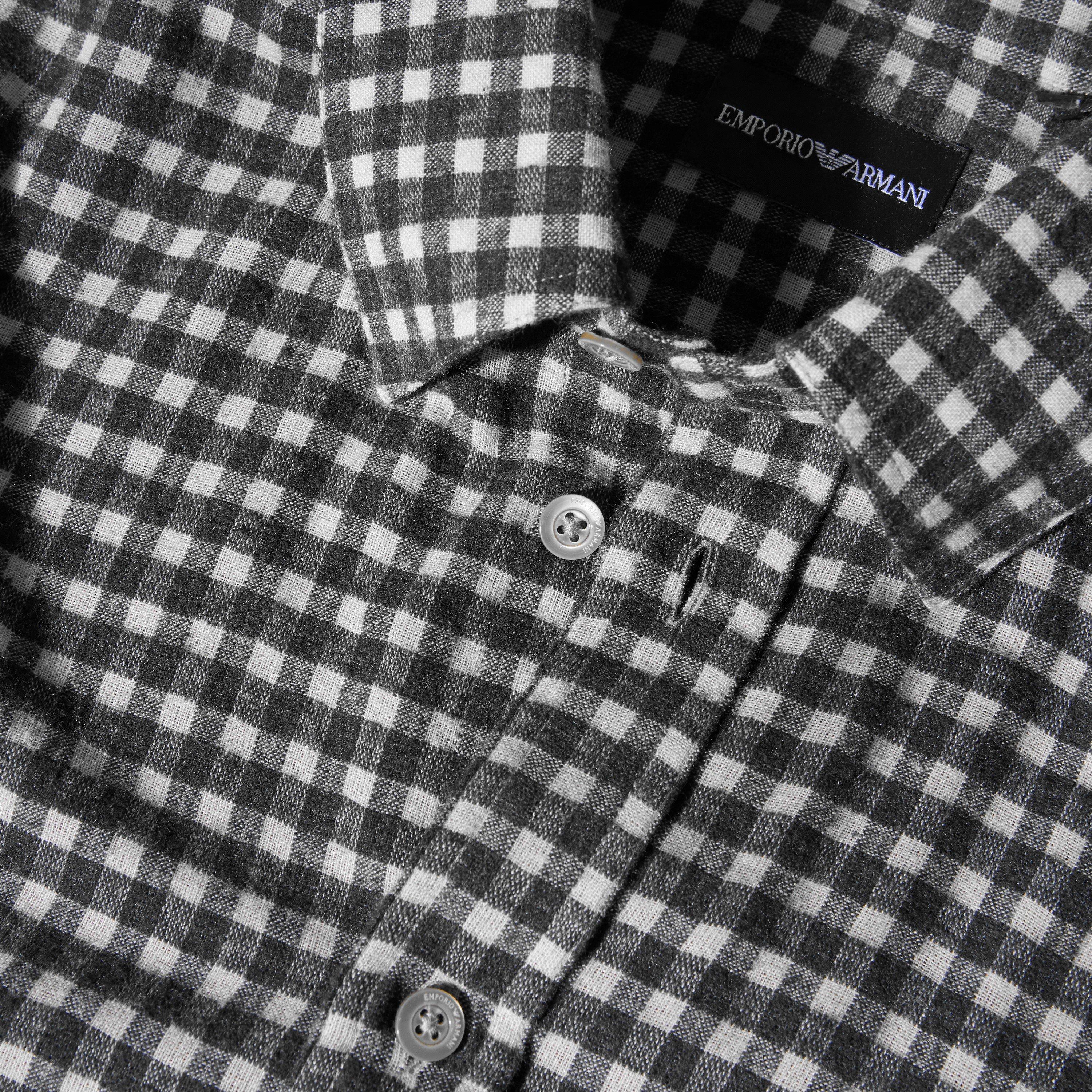 Brn/Blk Cheq - Emporio Armani - Emporio Armani Shirt - 5