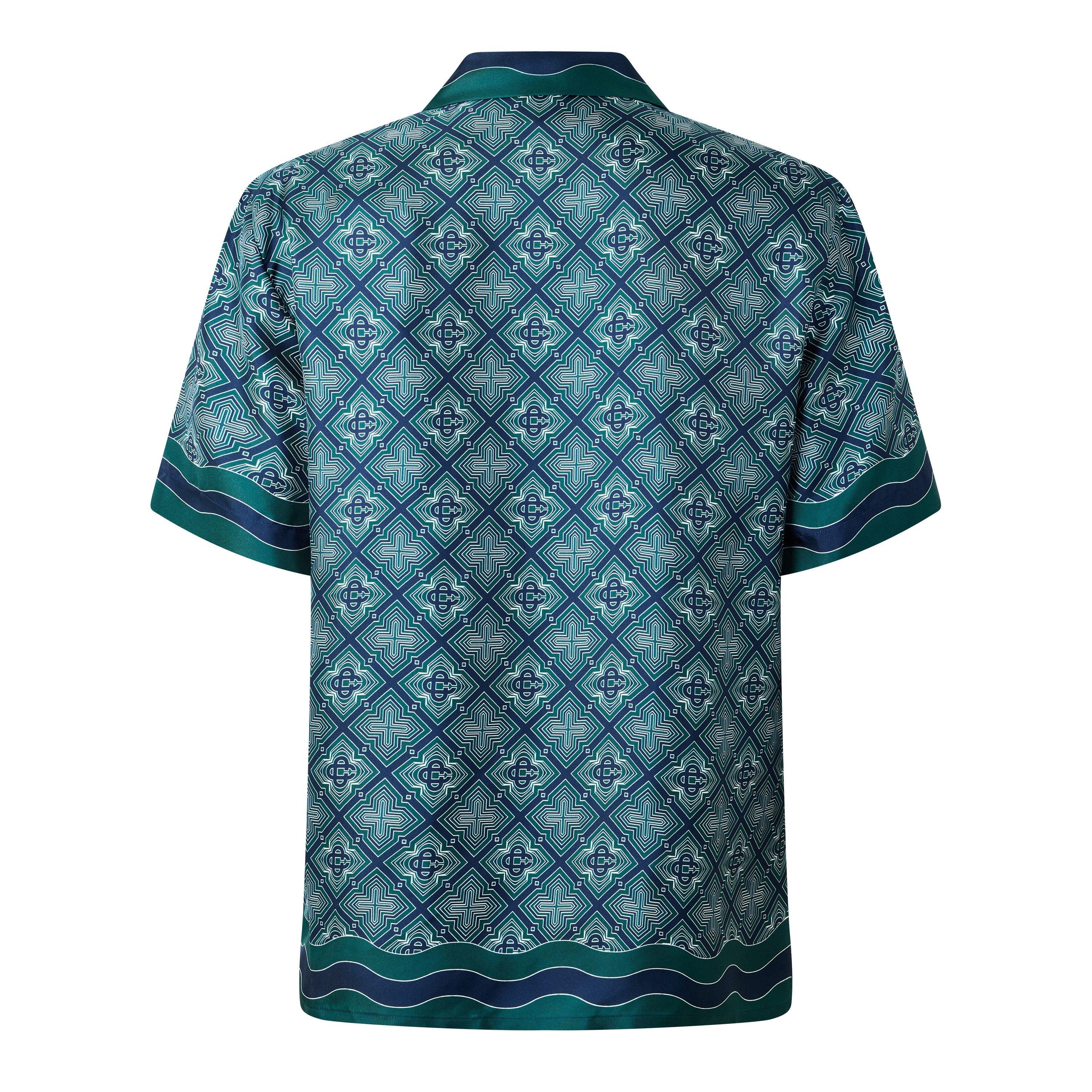Black/Green - Casablanca - Casa Mono Silk SS Sn63 - 2