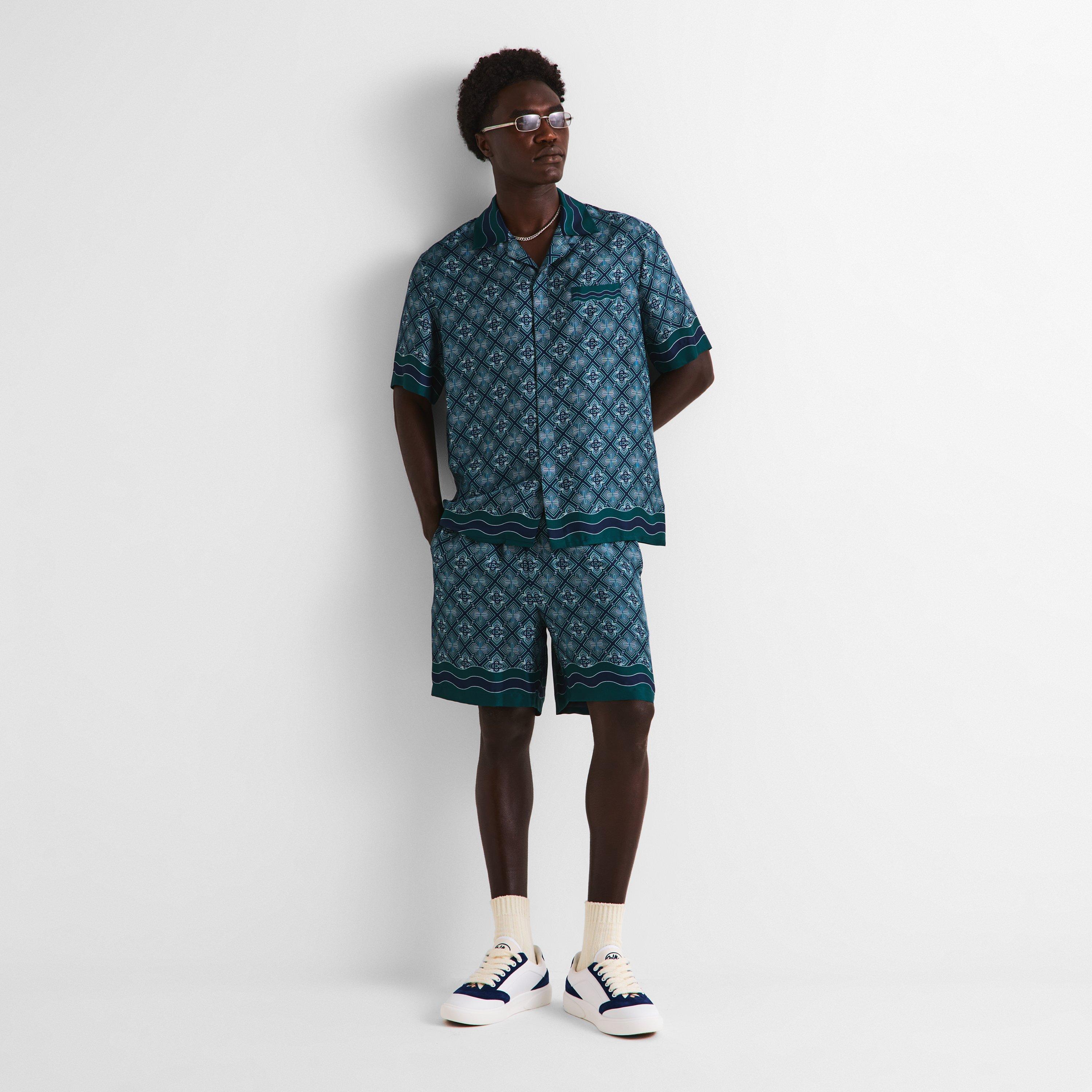 Black/Green - Casablanca - Casa Mono Silk SS Sn63 - 6