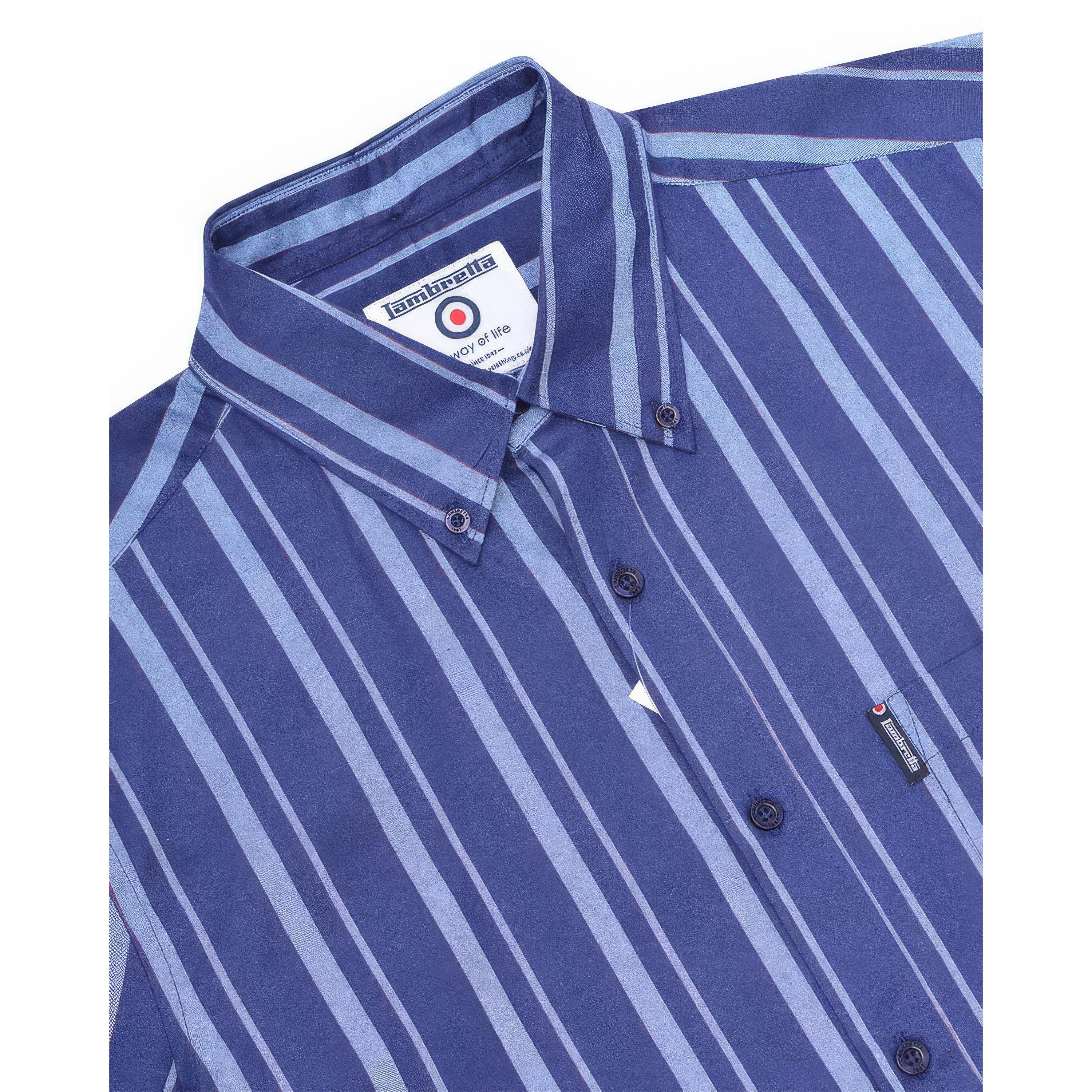 Marine - Lambretta - Short-Sleeve Striped Shirt - 2