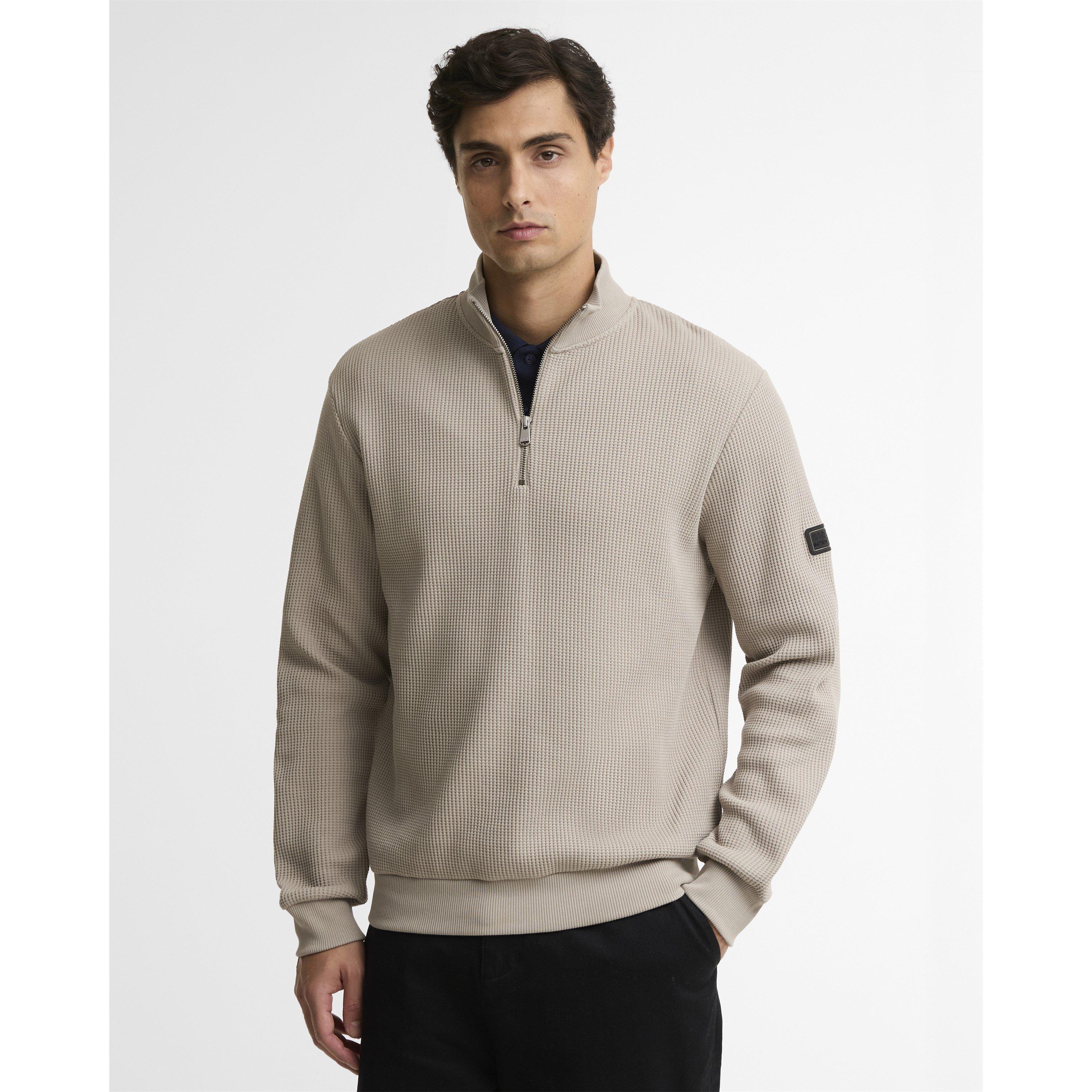 Concrete GY35 - Barbour International - Men's Curve 1/2 Zip Cotton Fleece Top - 3
