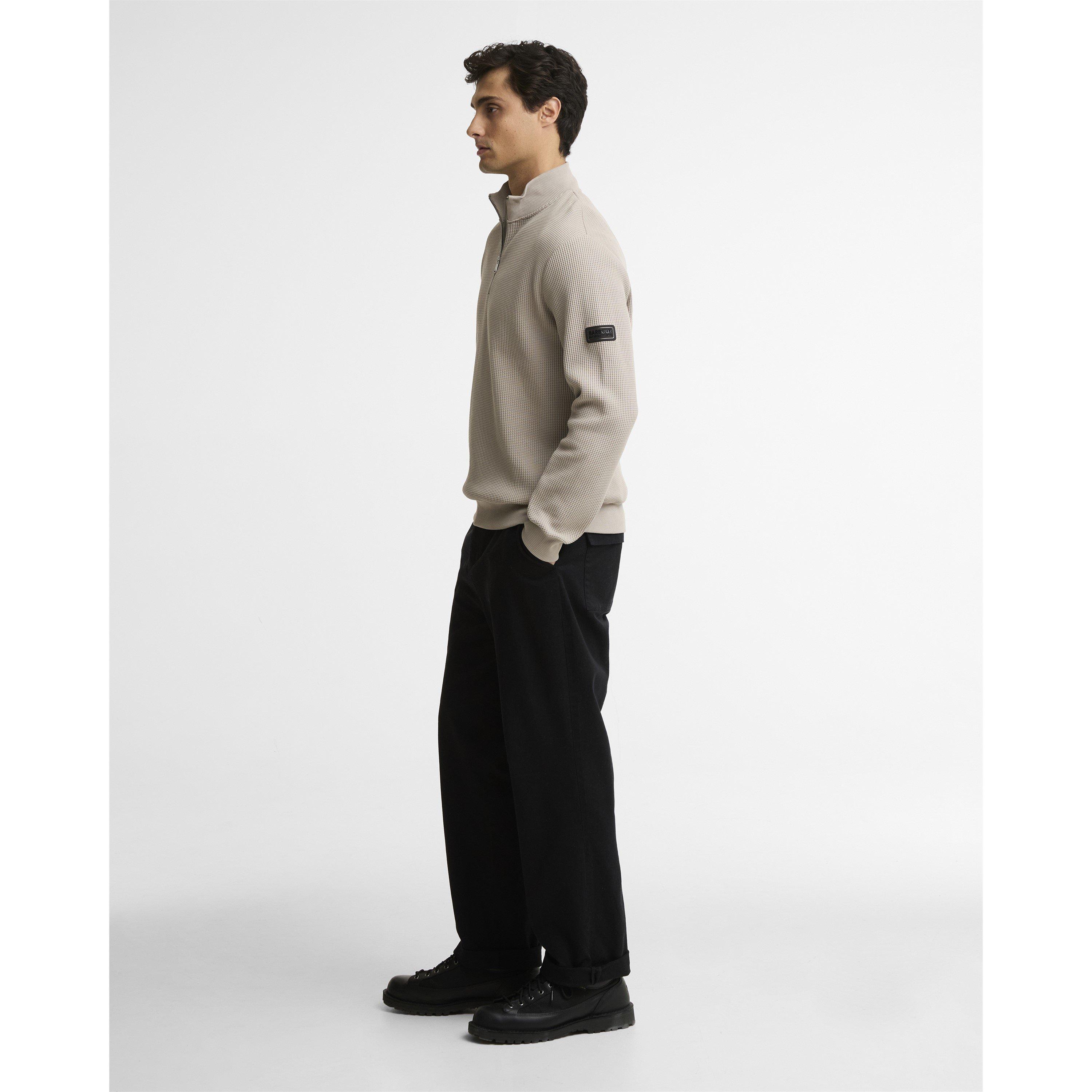Concrete GY35 - Barbour International - Men's Curve 1/2 Zip Cotton Fleece Top - 7