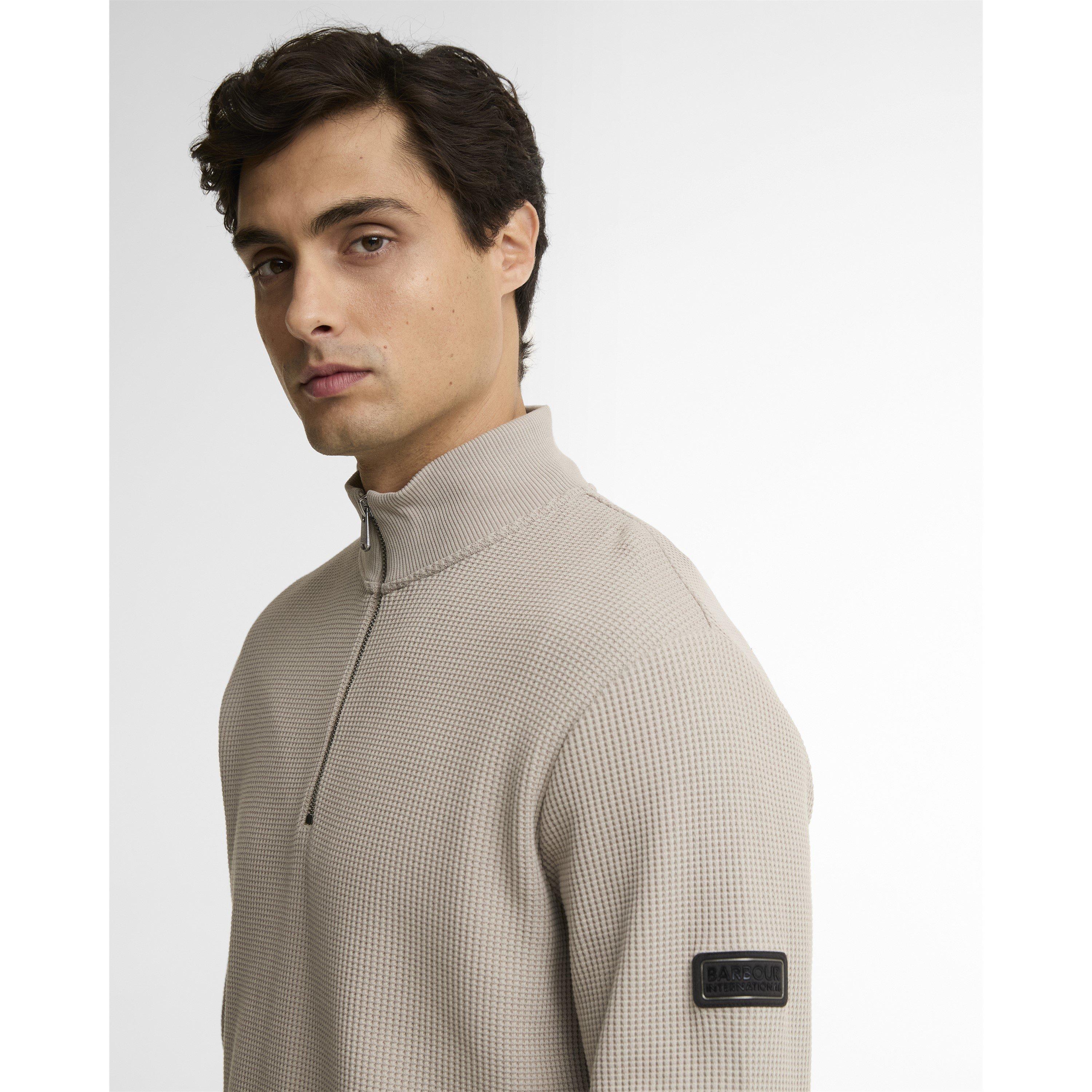 Concrete GY35 - Barbour International - Men's Curve 1/2 Zip Cotton Fleece Top - 9